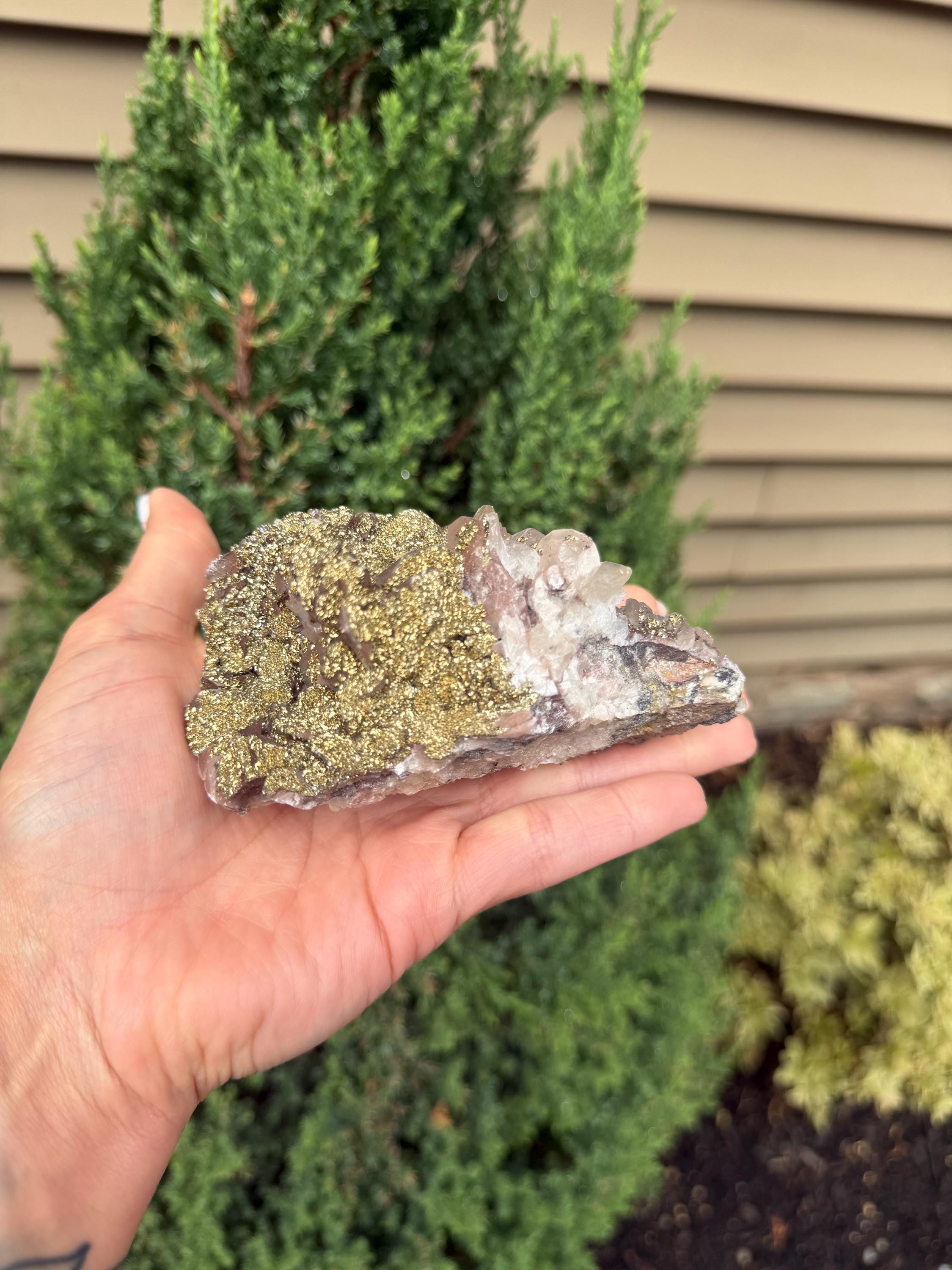 Calcite with Pyrite Coating Specimen from Hubei, China 15