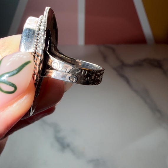 Large Blue Kyanite Statement Ring: 925 Sterling S… - image 4