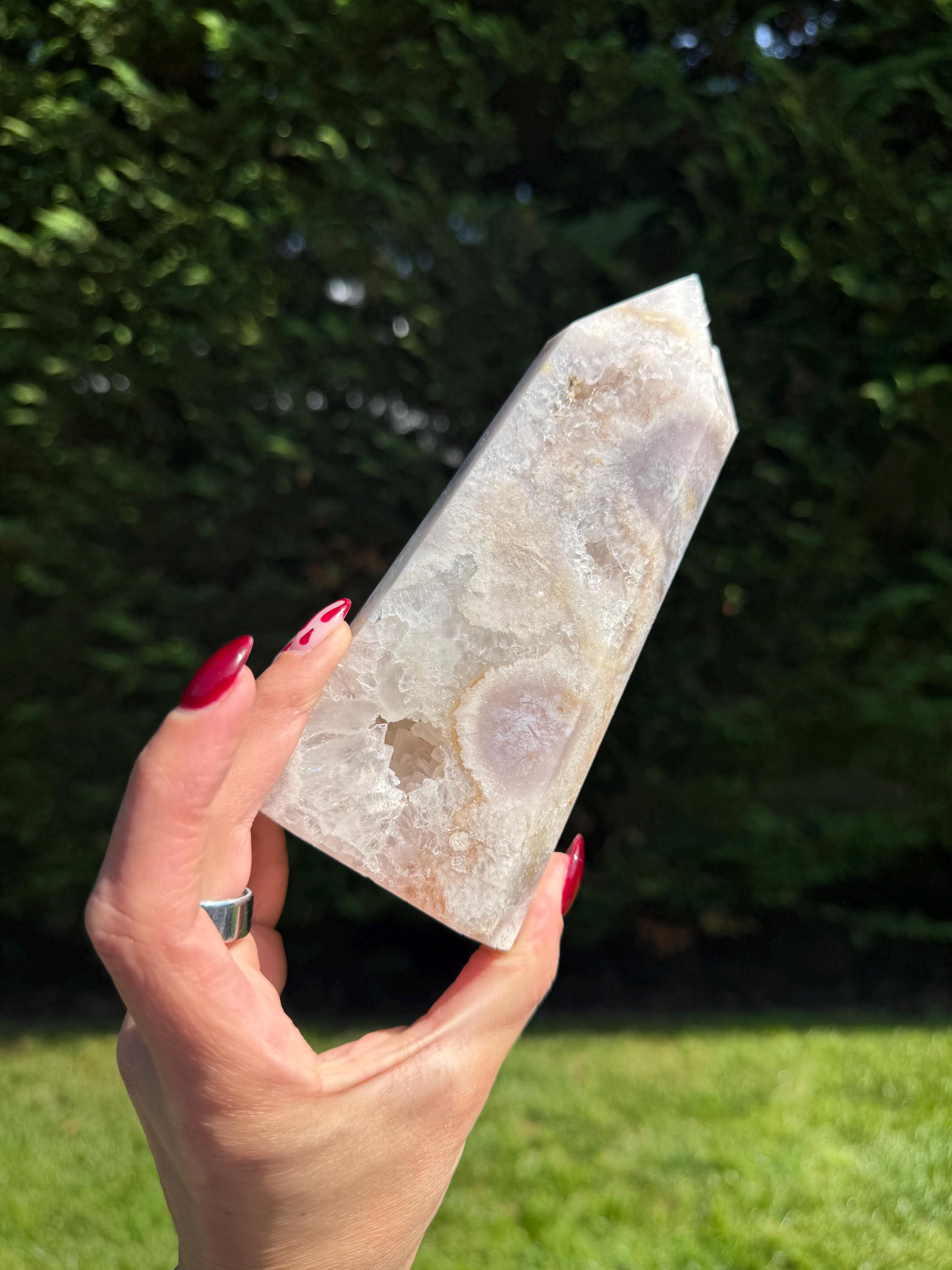 Pink Amethyst Druzy Crystal Obelisk • Healing Quartz Tower, Spiritual Decor 12