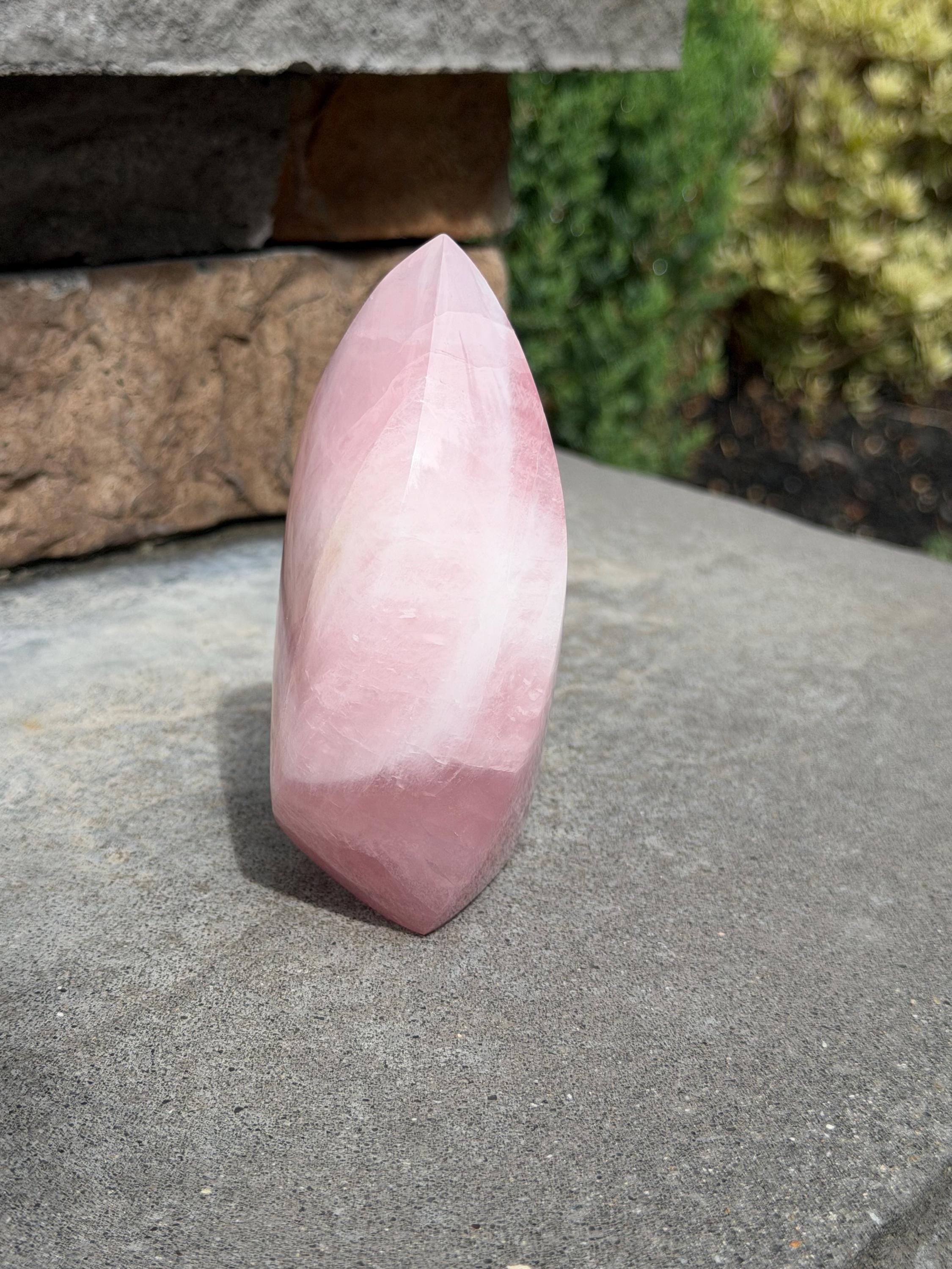Brazilian Rose Quartz Crystal Flame 14