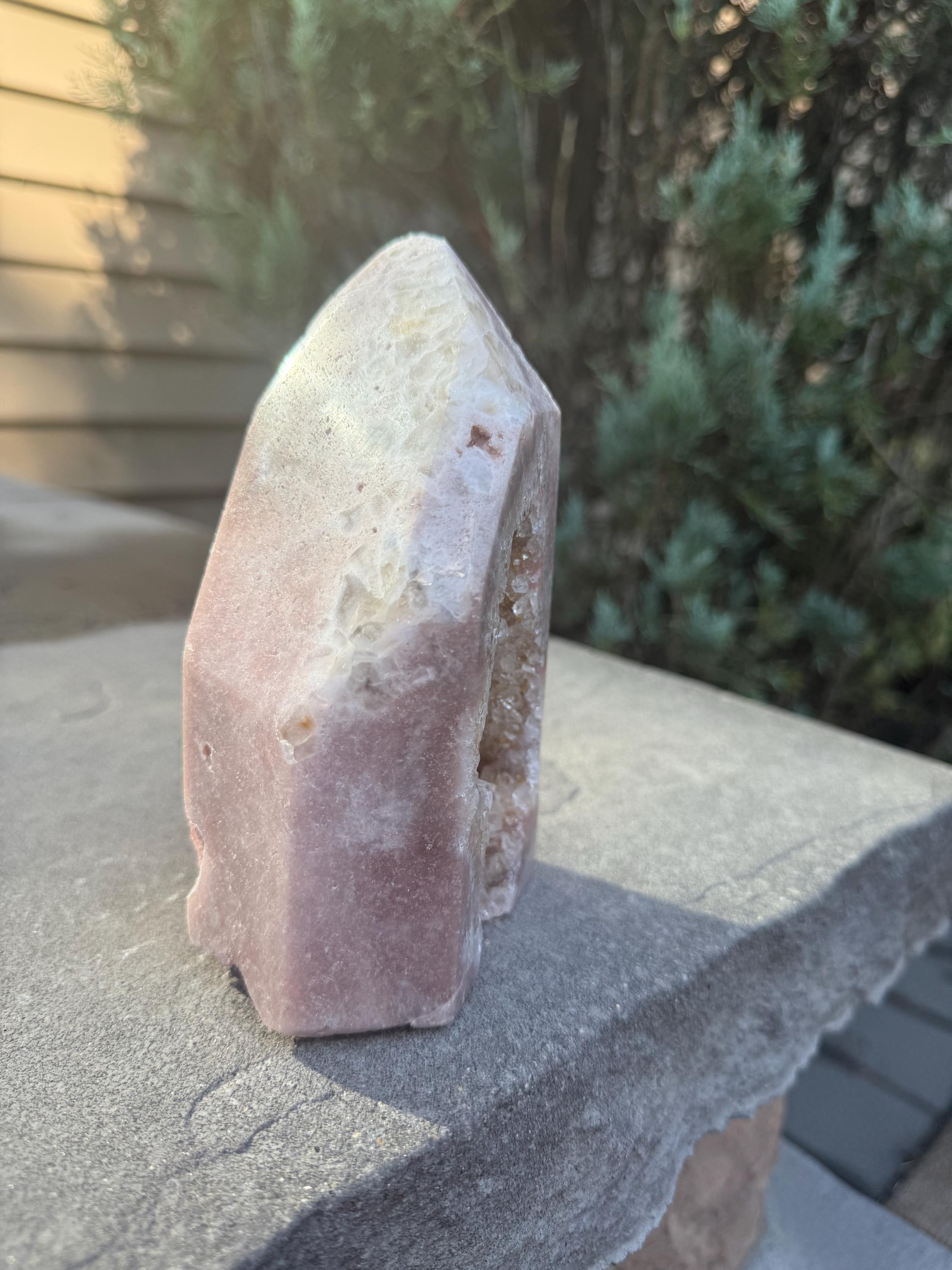 Druzy Pink Amethyst Crystal Freeform from Brazil: Crystal Home Decor 9