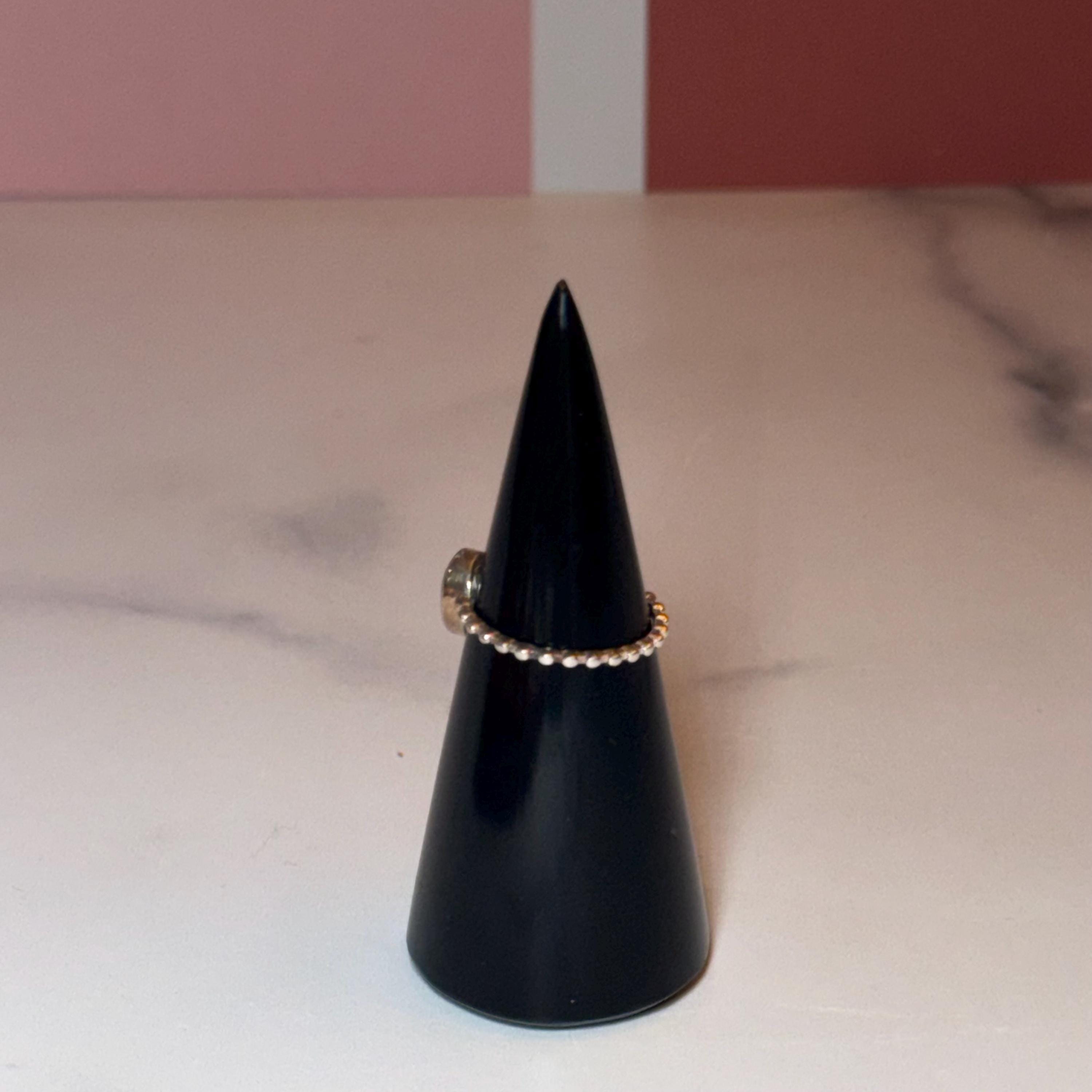 Sterling Silver Teardrop Blue Topaz Ring, Dainty Minimalist Jewelry, December Birthstone (size 7) 9
