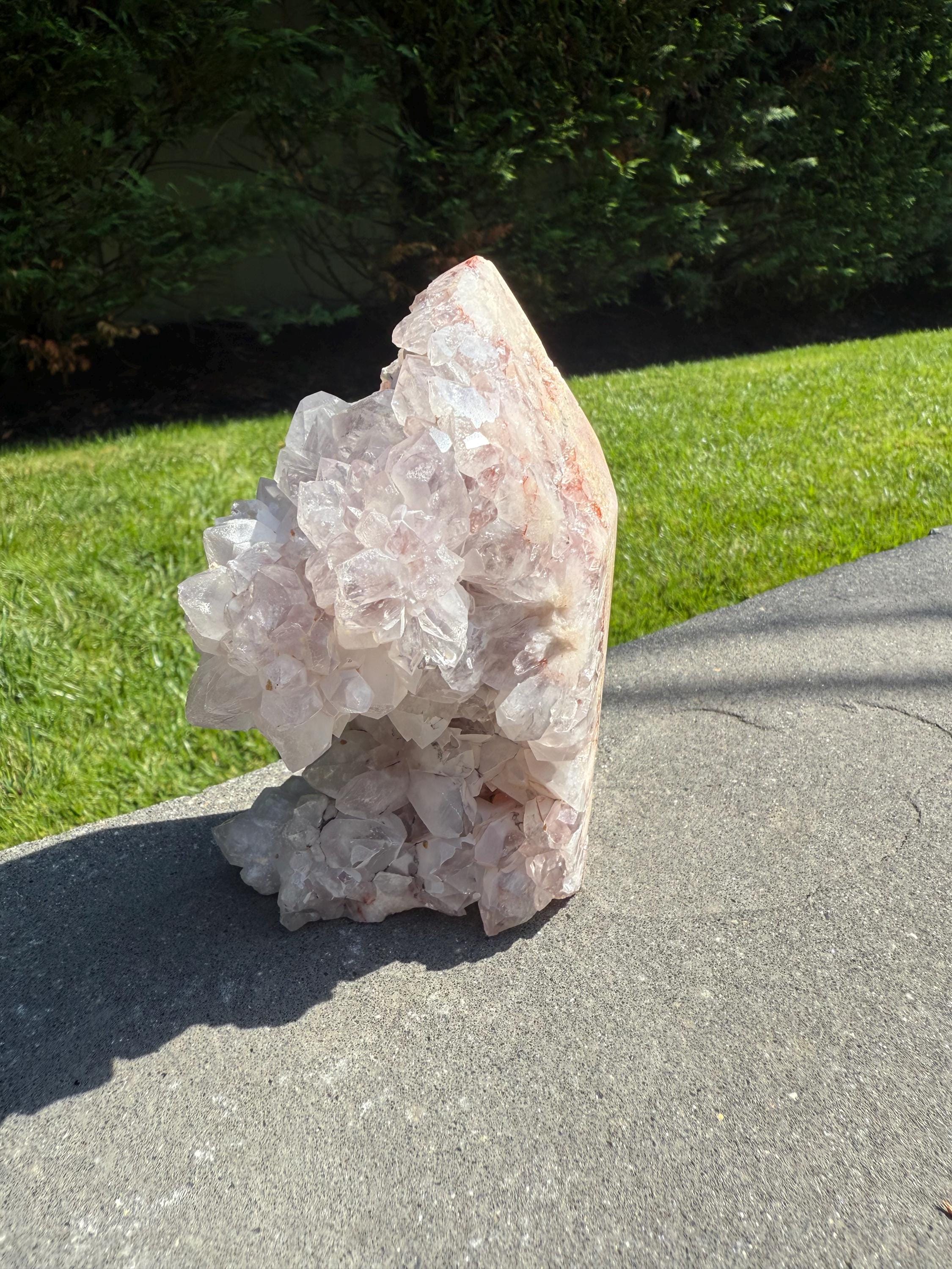 Pink Amethyst Druzy Freeform • Brazil Crystal • Sparkling Healing Stone • Mineral Specimen • Home Decor 8