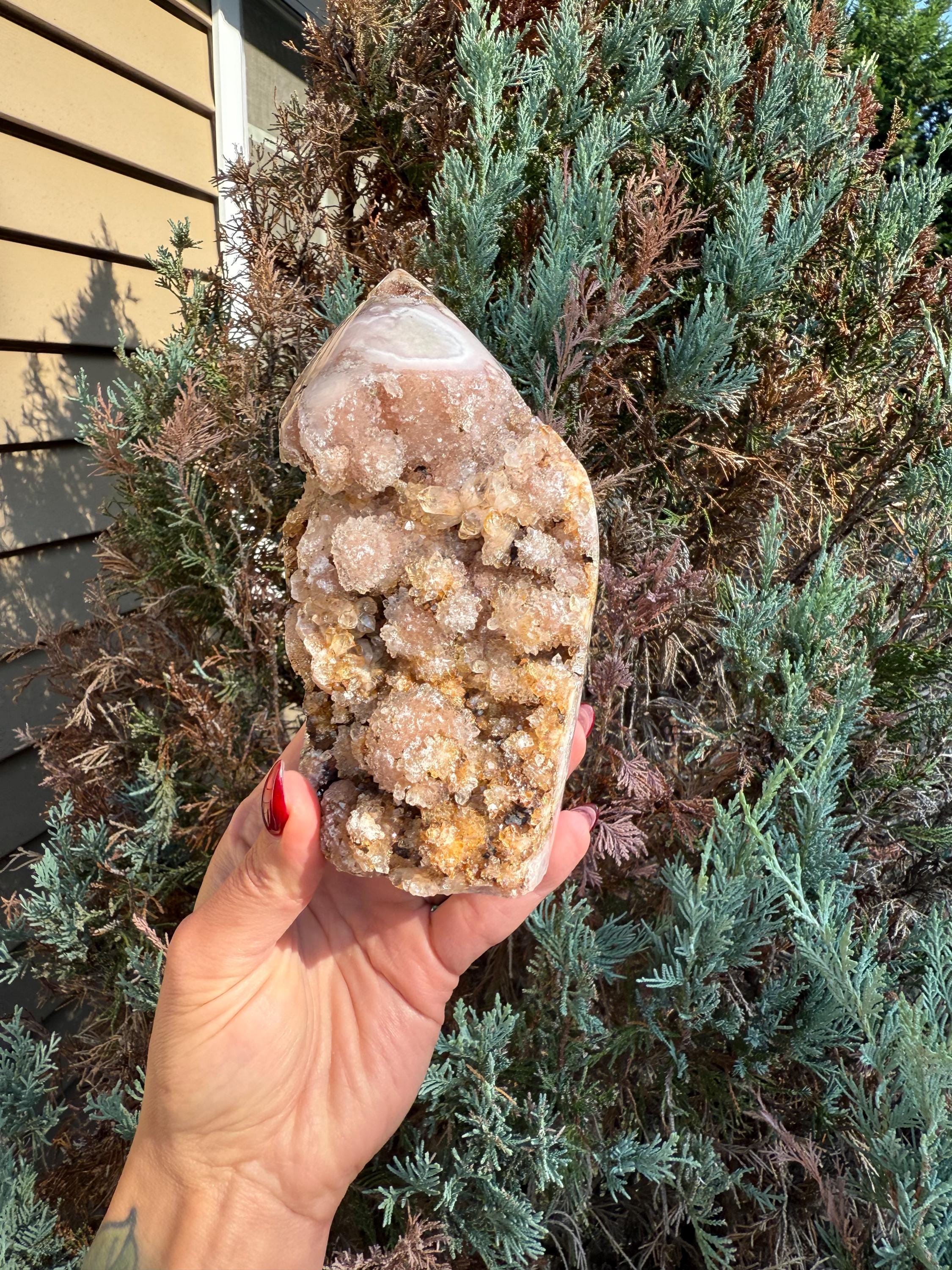 Dark Pink Amethyst Druzy Freeform Crystal • Sparkling Brazil Specimen • Spiritual Decor 3