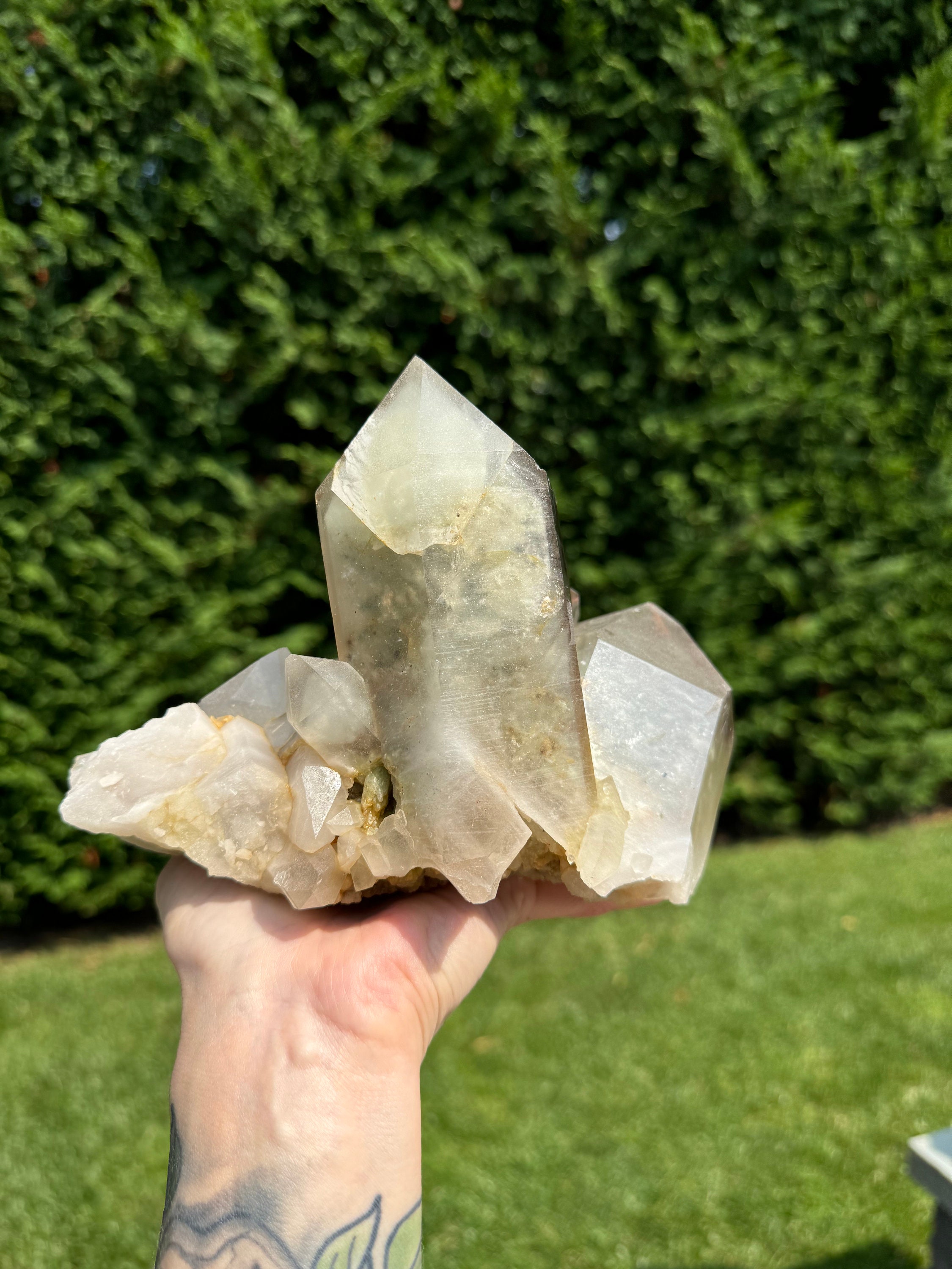 XL Himalayan Quartz Crystal Cluster • High Vibration Meditation Stone • Natural Mineral Specimen (Indian) 2