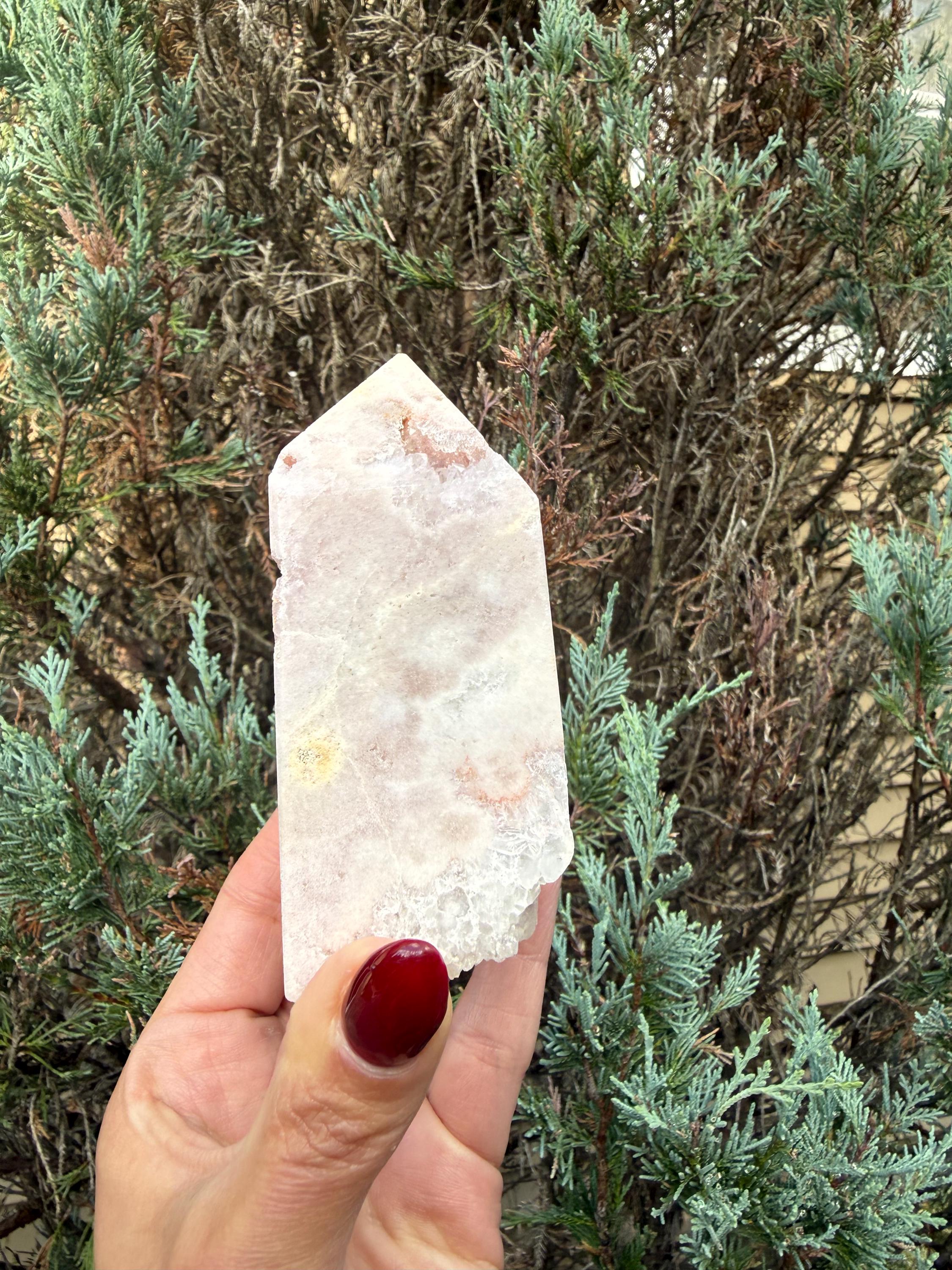 Druzy Pink Amethyst Tower • Sparkling Crystal Point • Calming Healing Stone • Spiritual Decor • Quartz Tower 6