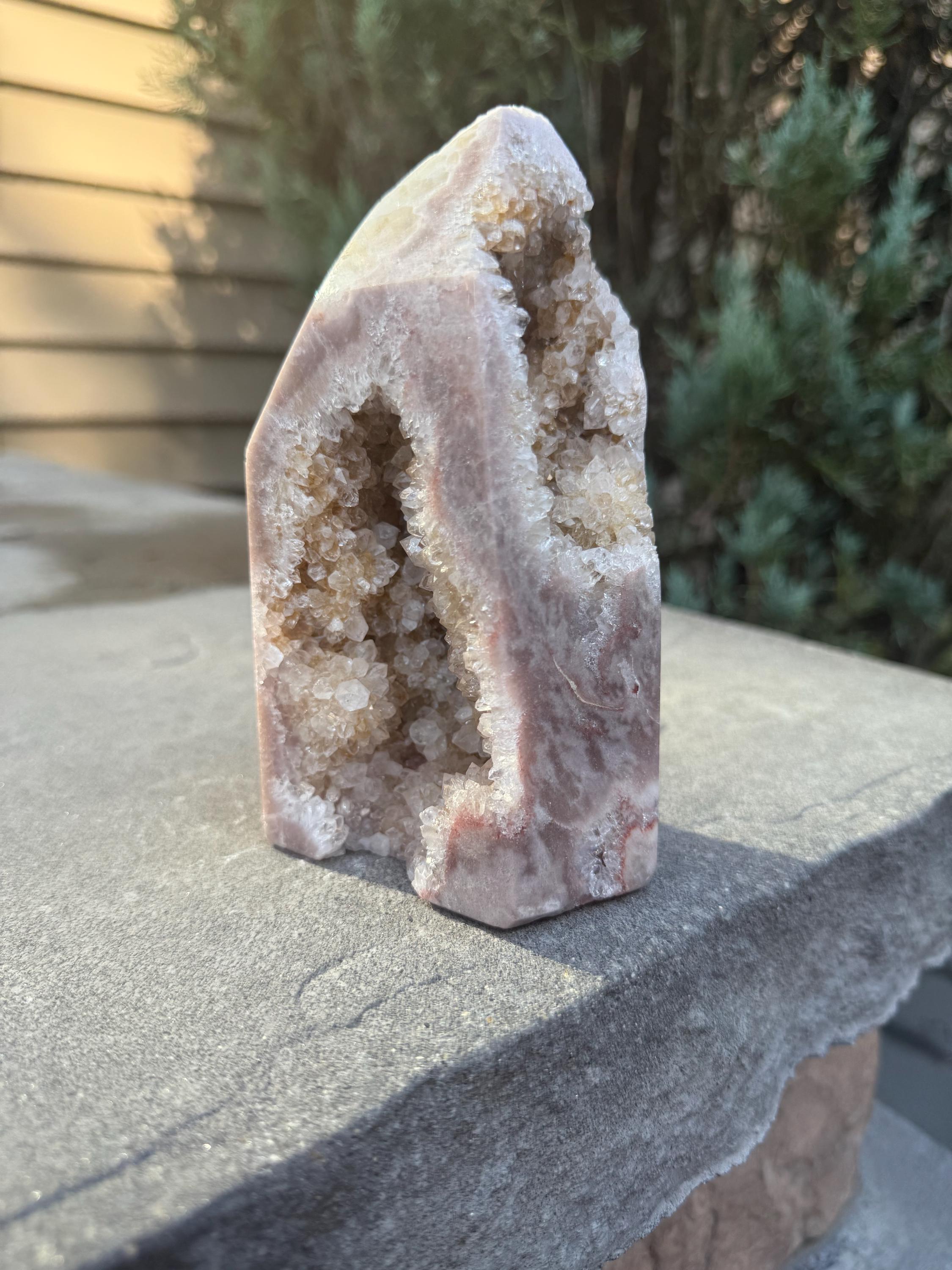 Druzy Pink Amethyst Crystal Freeform from Brazil: Crystal Home Decor 13