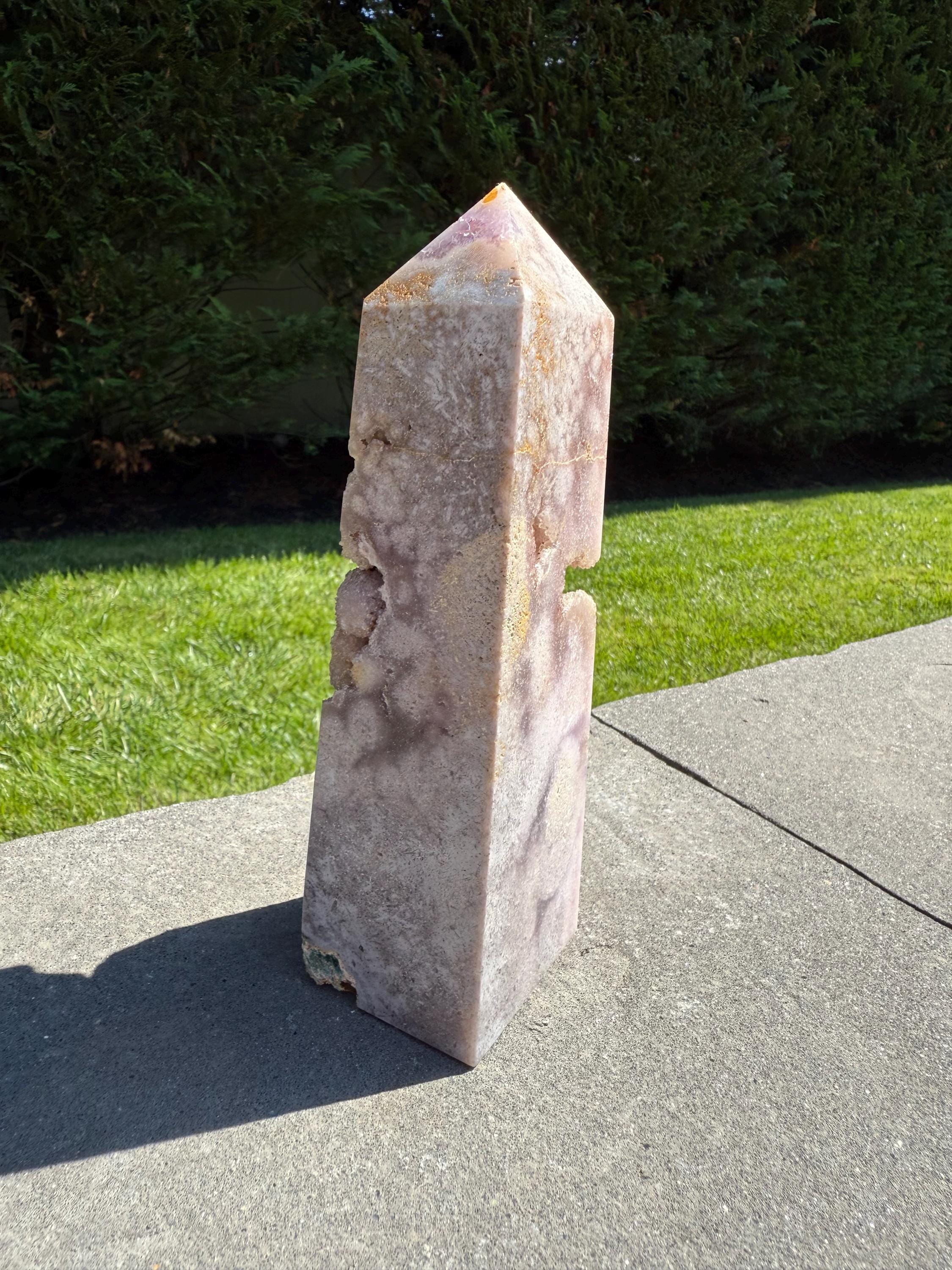 Large Pink Amethyst Druzy Crystal Tower • Polished Point, Healing Stone, Spiritual Decor 4