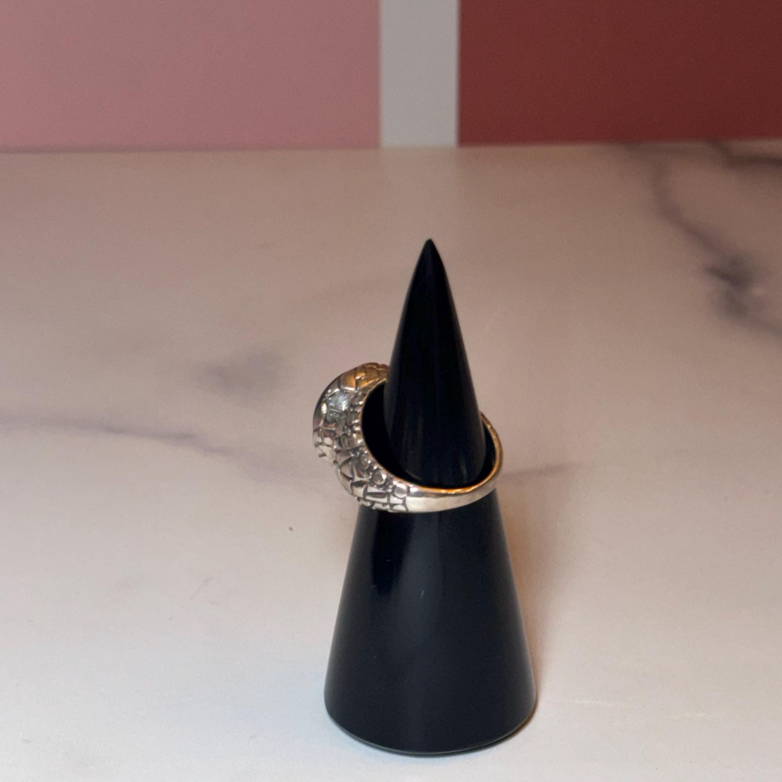 Black Onyx Sterling Silver Ring, Classic Statement Jewelry, Minimalist Design (size 7) 9