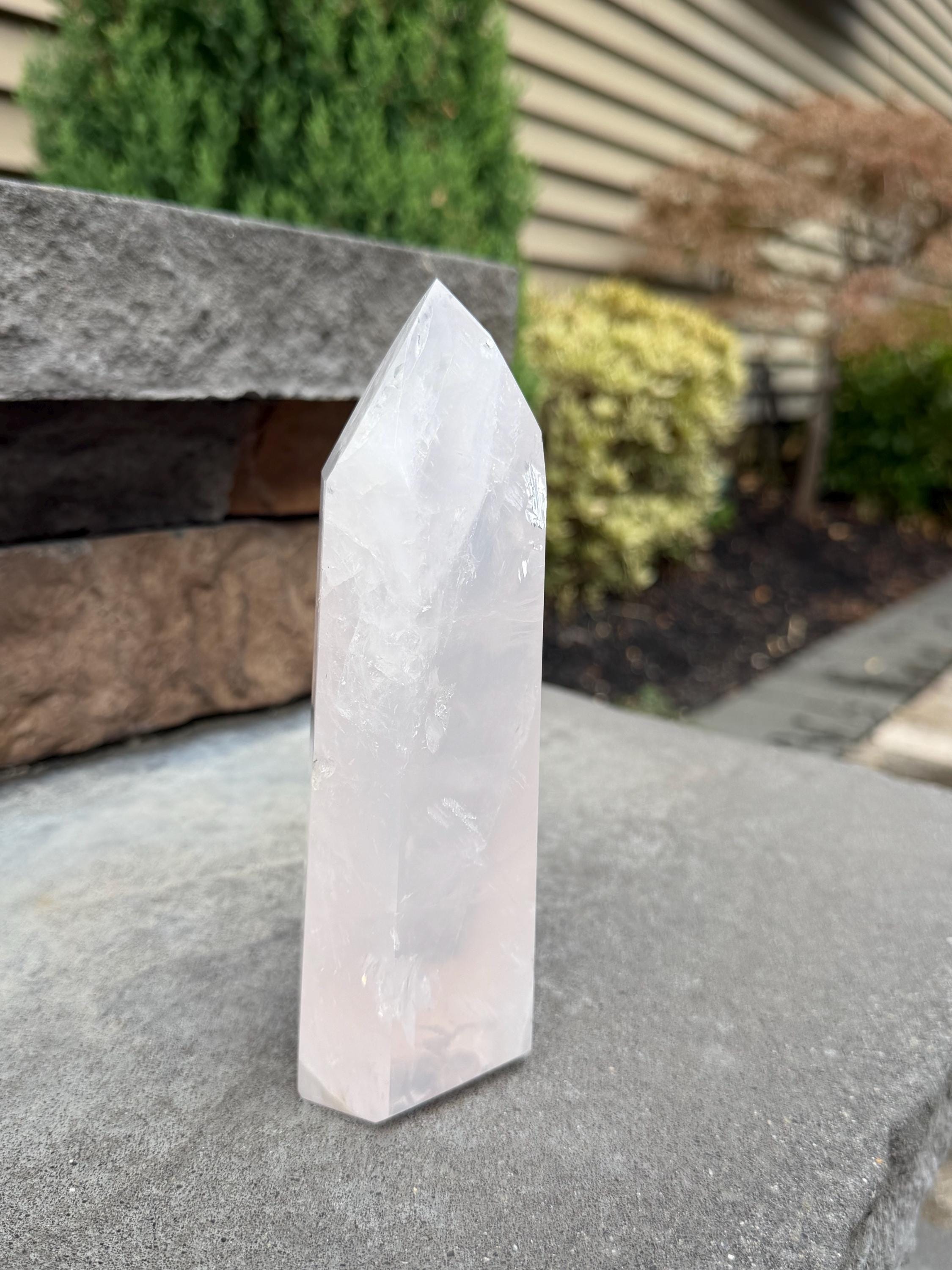 XL Girasol Quartz Crystal Tower • Milky Opalescent Glow • Polished Crystal Point 3
