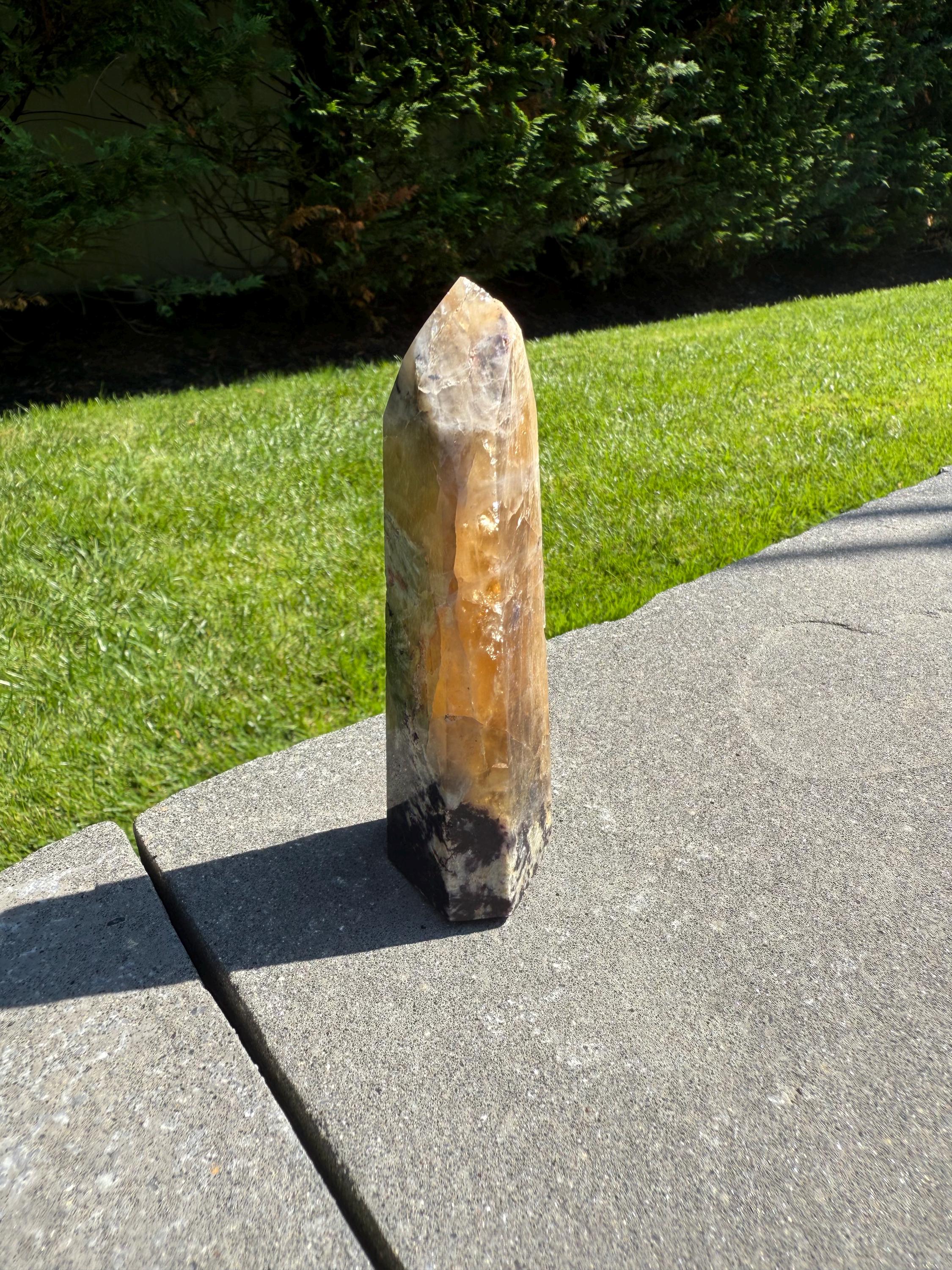 Citrine, Lepidolite & Pink Tourmaline Crystal Tower • Brazil • Rare Gemstone Point • Healing Crystal Decor 7