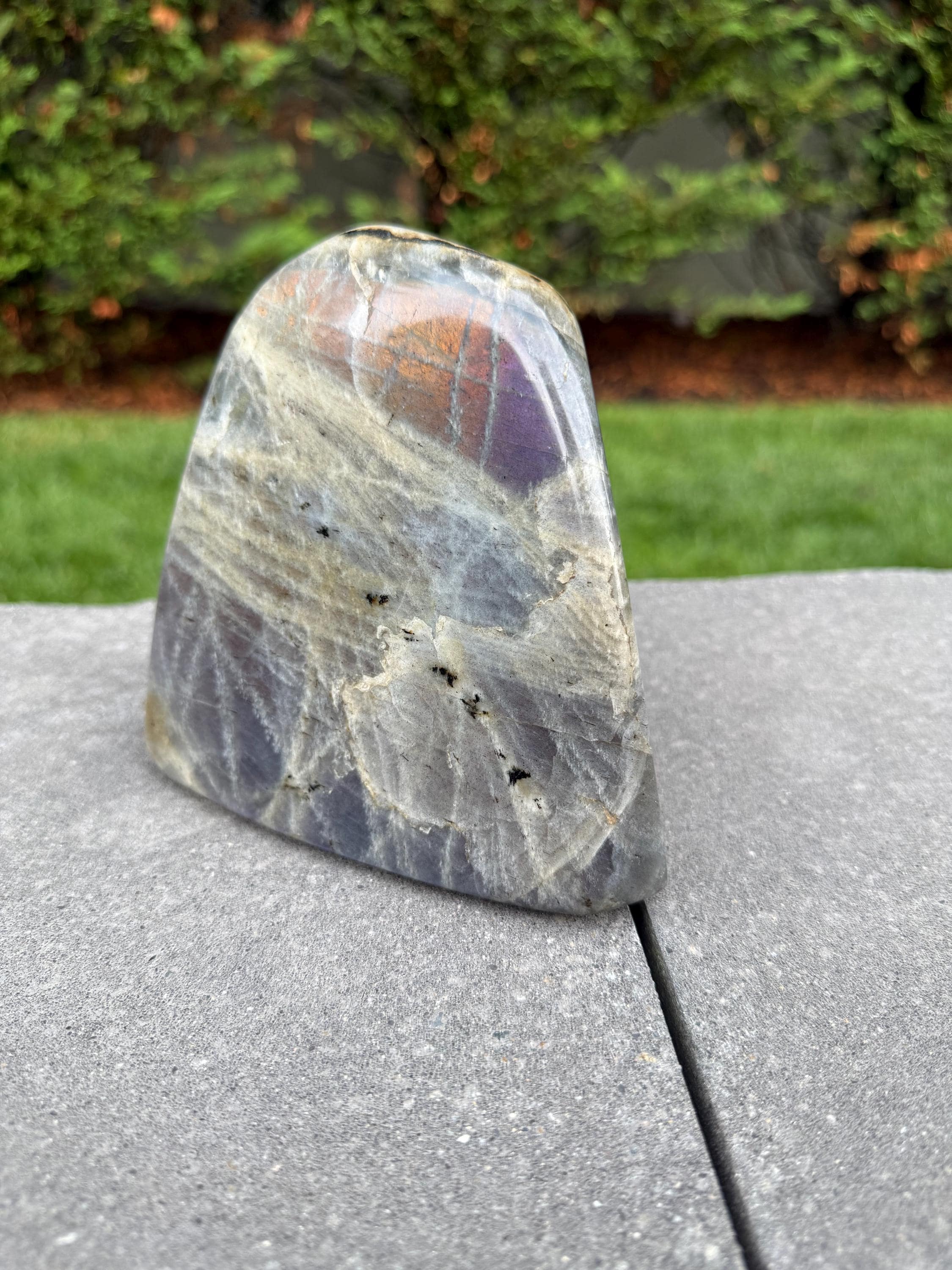 Large Labradorite Freeform Crystal • Polished Sunset Flash, Intuition Stone, Spiritual Decor 9