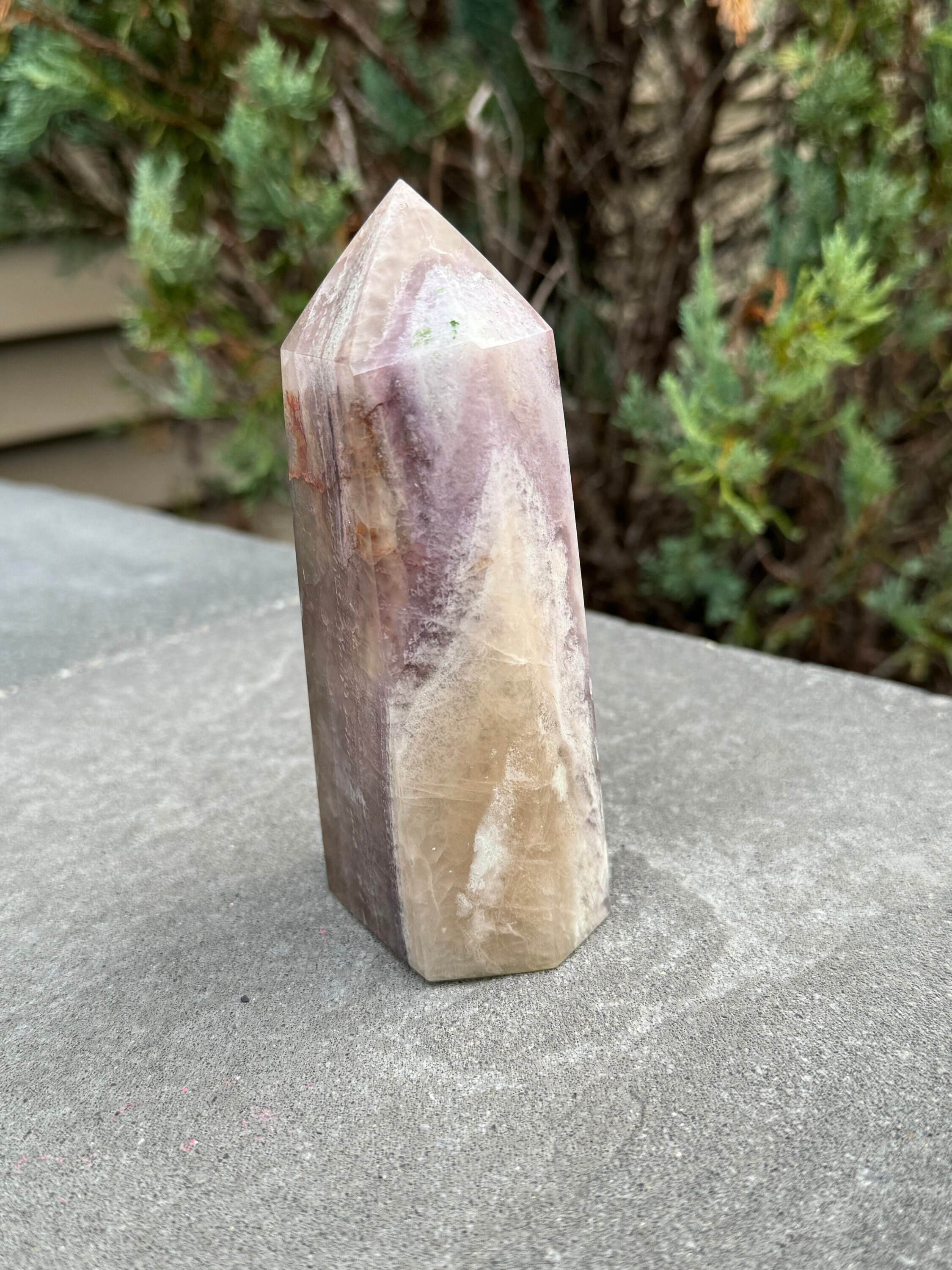 Banded Feather Fluorite Tower • Natural Crystal Decor, Healing Stone, Polished Point 9