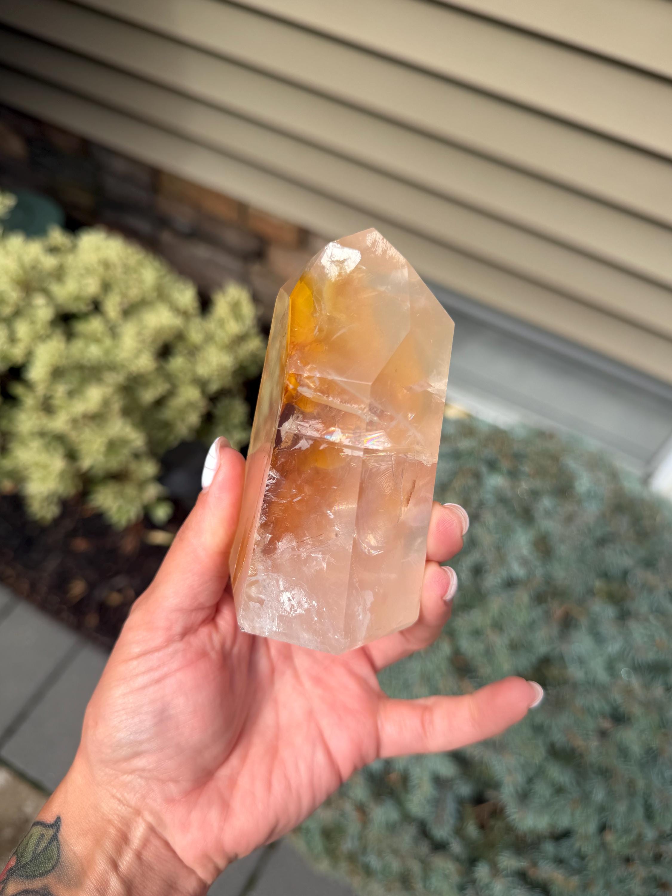 Golden Healer Tower from Brazil: Polished Quartz Point 20