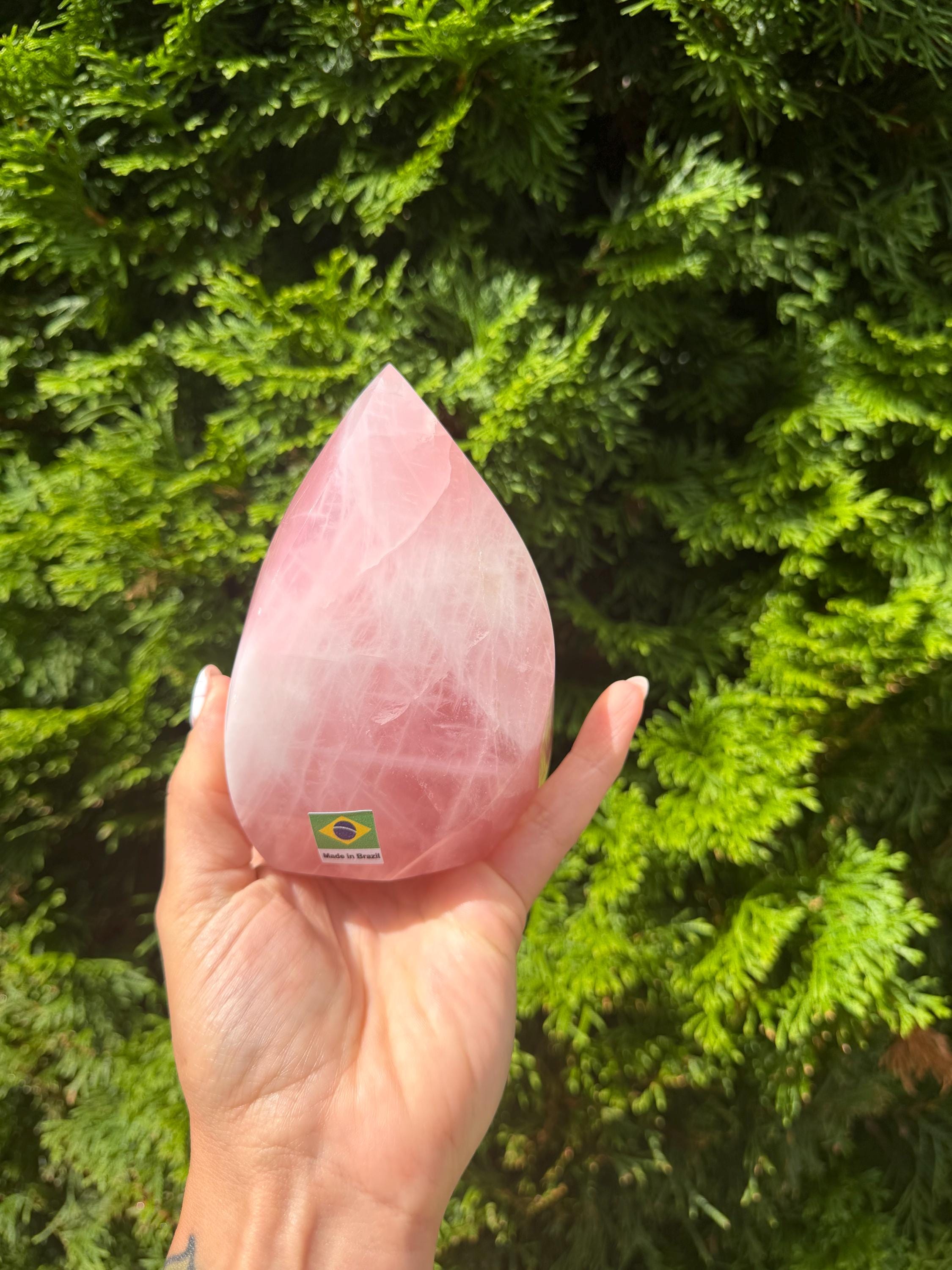 Brazilian Rose Quartz Crystal Flame 6