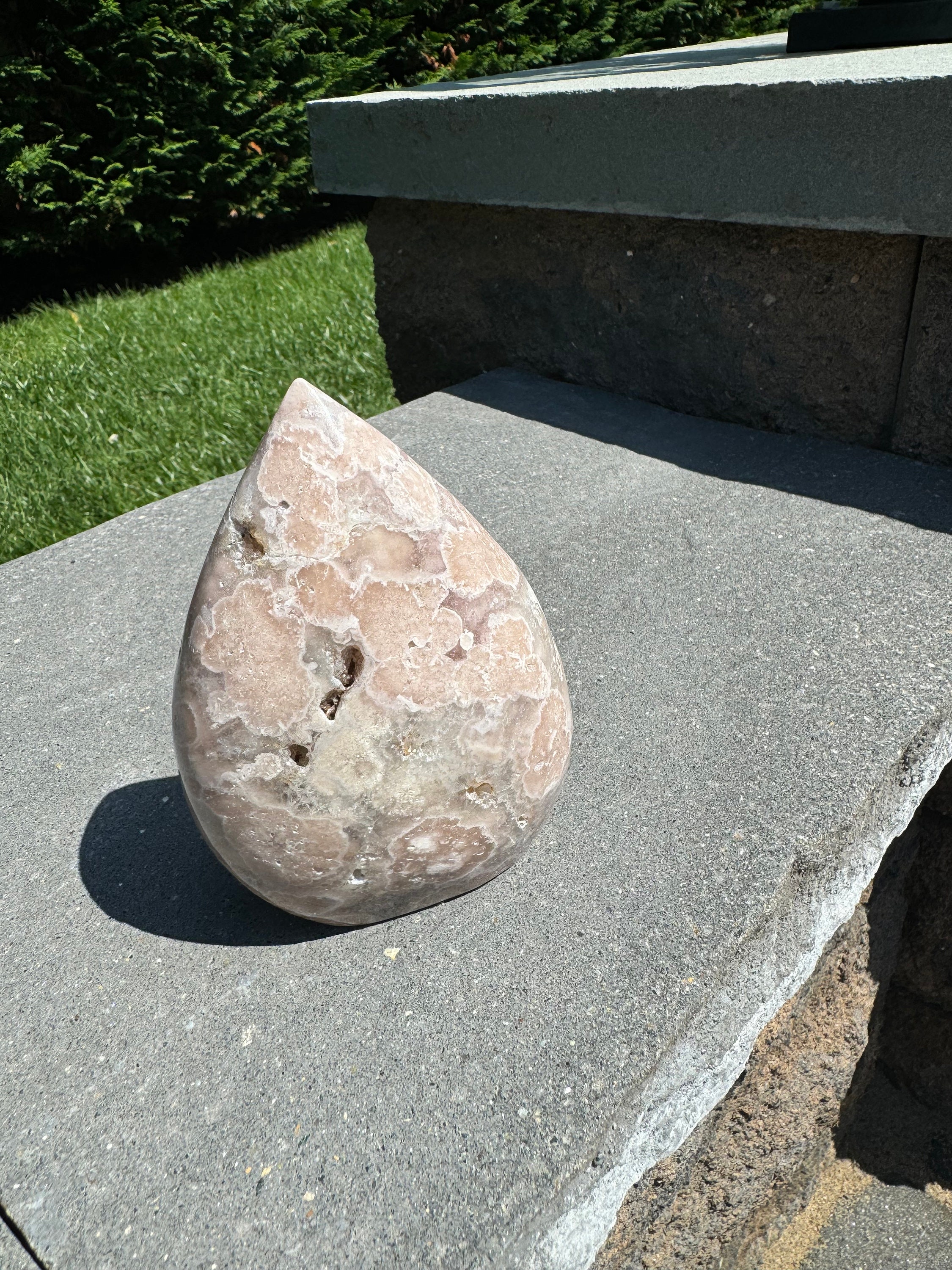 Pink Amethyst Druzy Freeform Crystal • Polished Geode Heart Chakra Stone, Spiritual Decor 6
