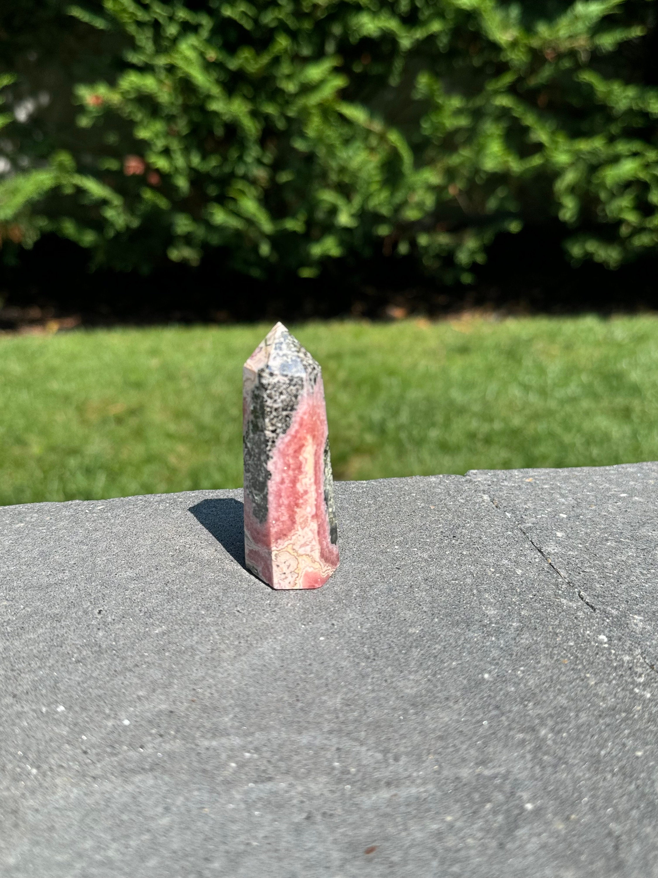 Rhodochrosite Crystal Tower • Polished Pink Heart Chakra Stone Point, Spiritual Decor 4
