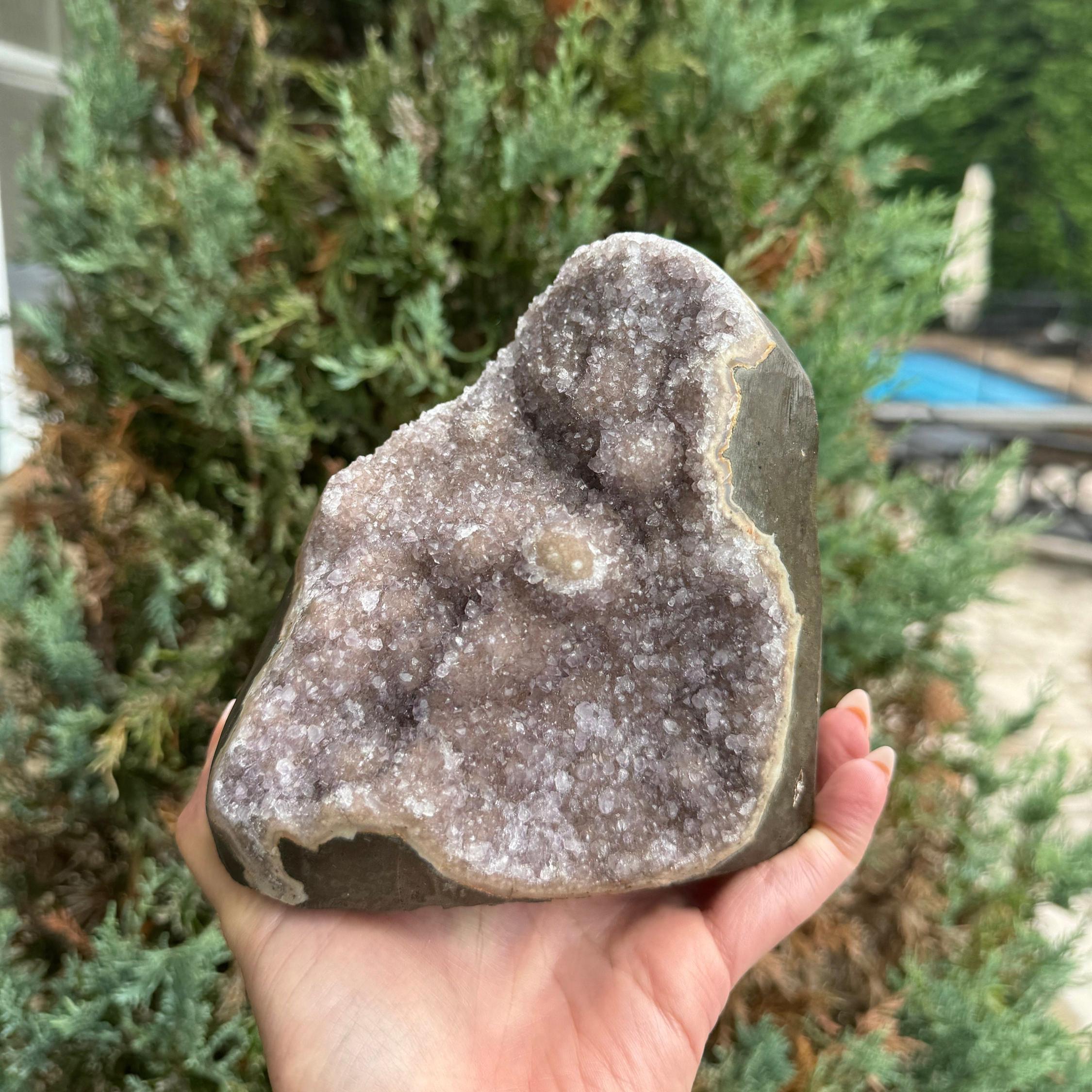 Pink Amethyst Agate Stalactite Cluster • Large Healing Crystal Specimen 3.13lbs 3
