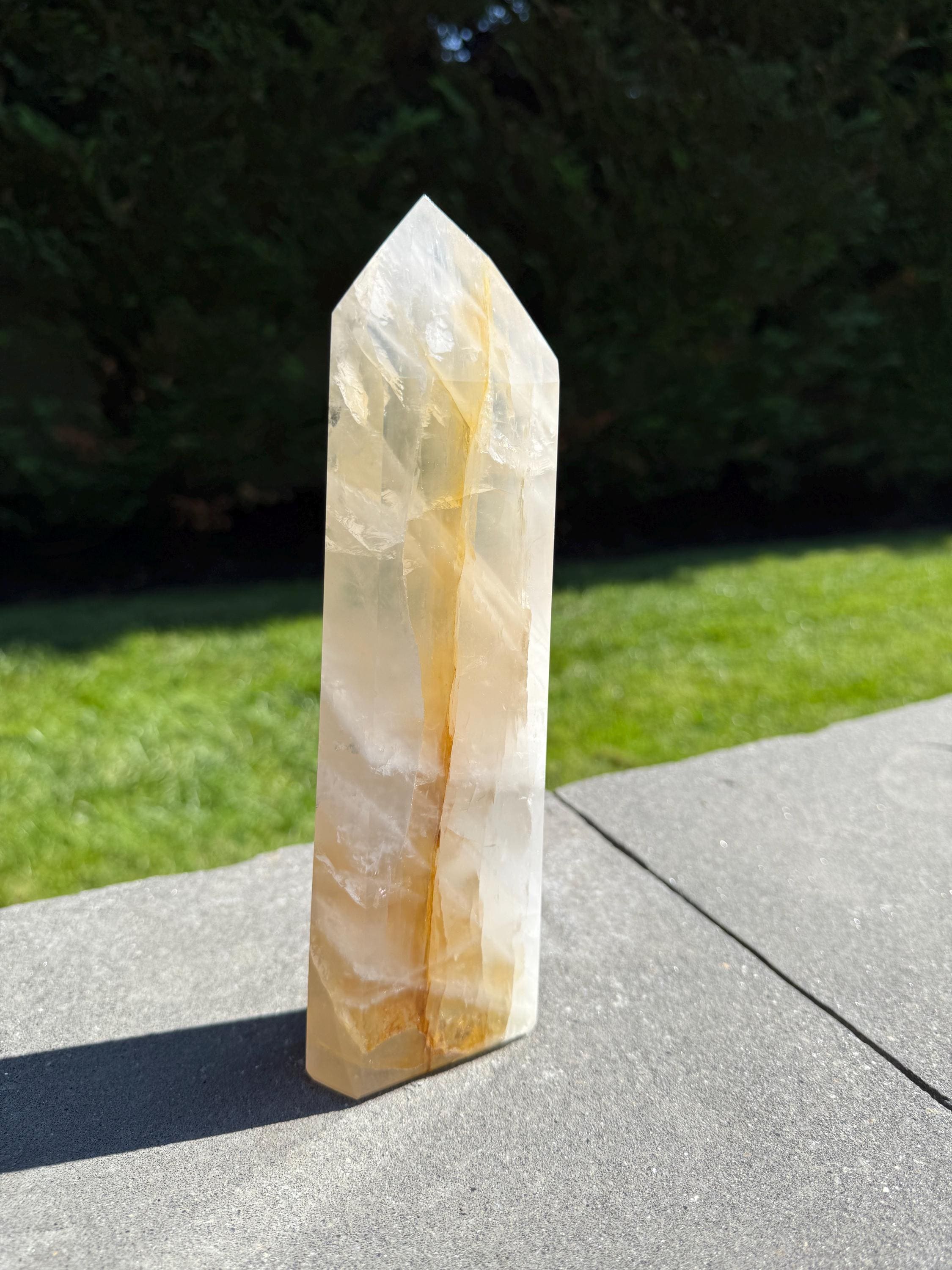 XL Golden Healer Girasol Quartz Tower • Polished Crystal Point from Brazil 4