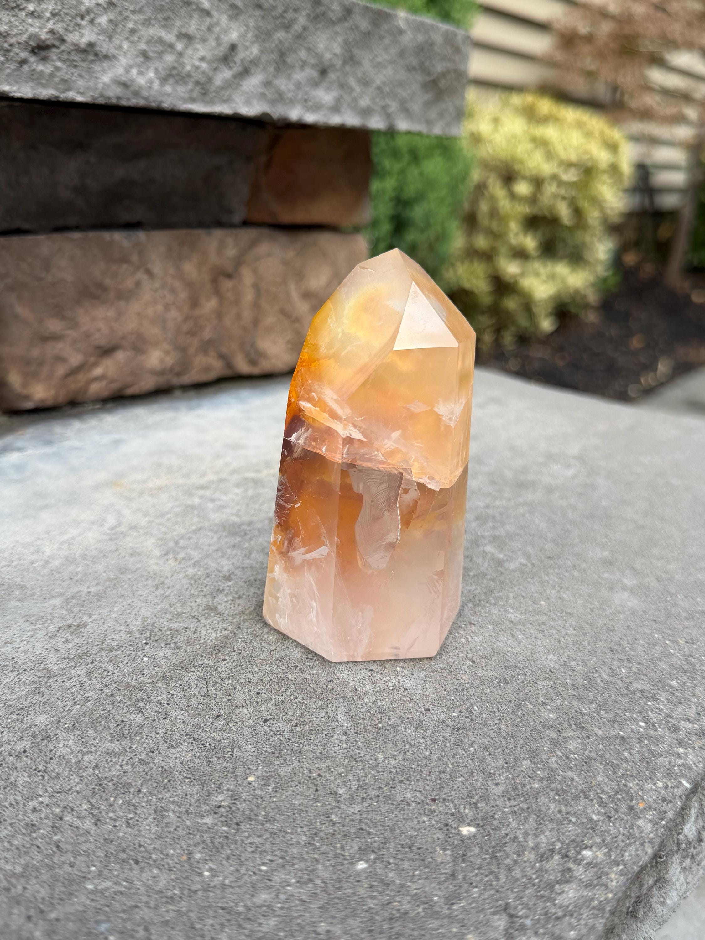 Golden Healer Tower from Brazil: Polished Quartz Point 13