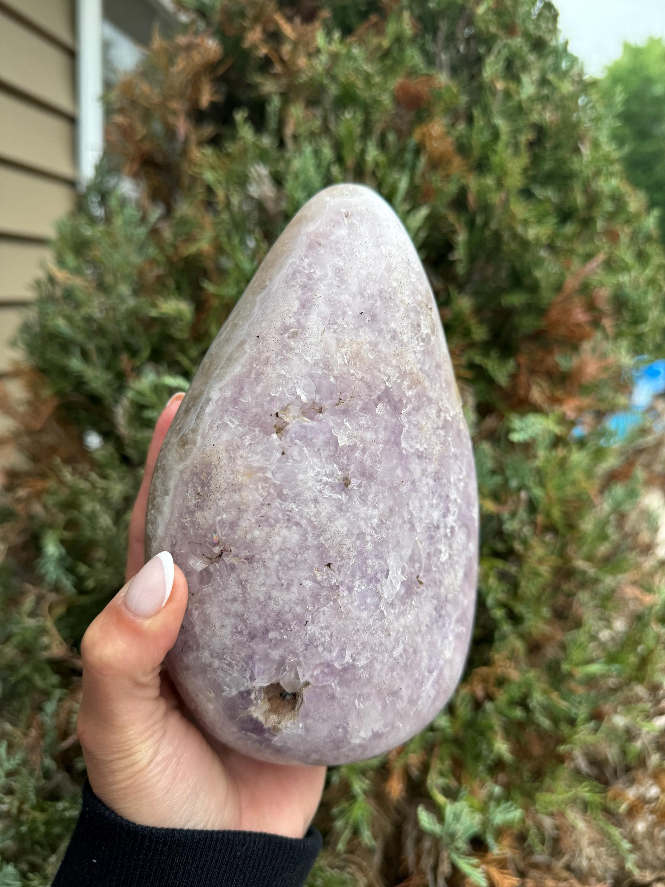 Large Amethyst & Agate Crystal • Purple Freeform Stone • Healing Decor • Natural Gemstone Home Display 3