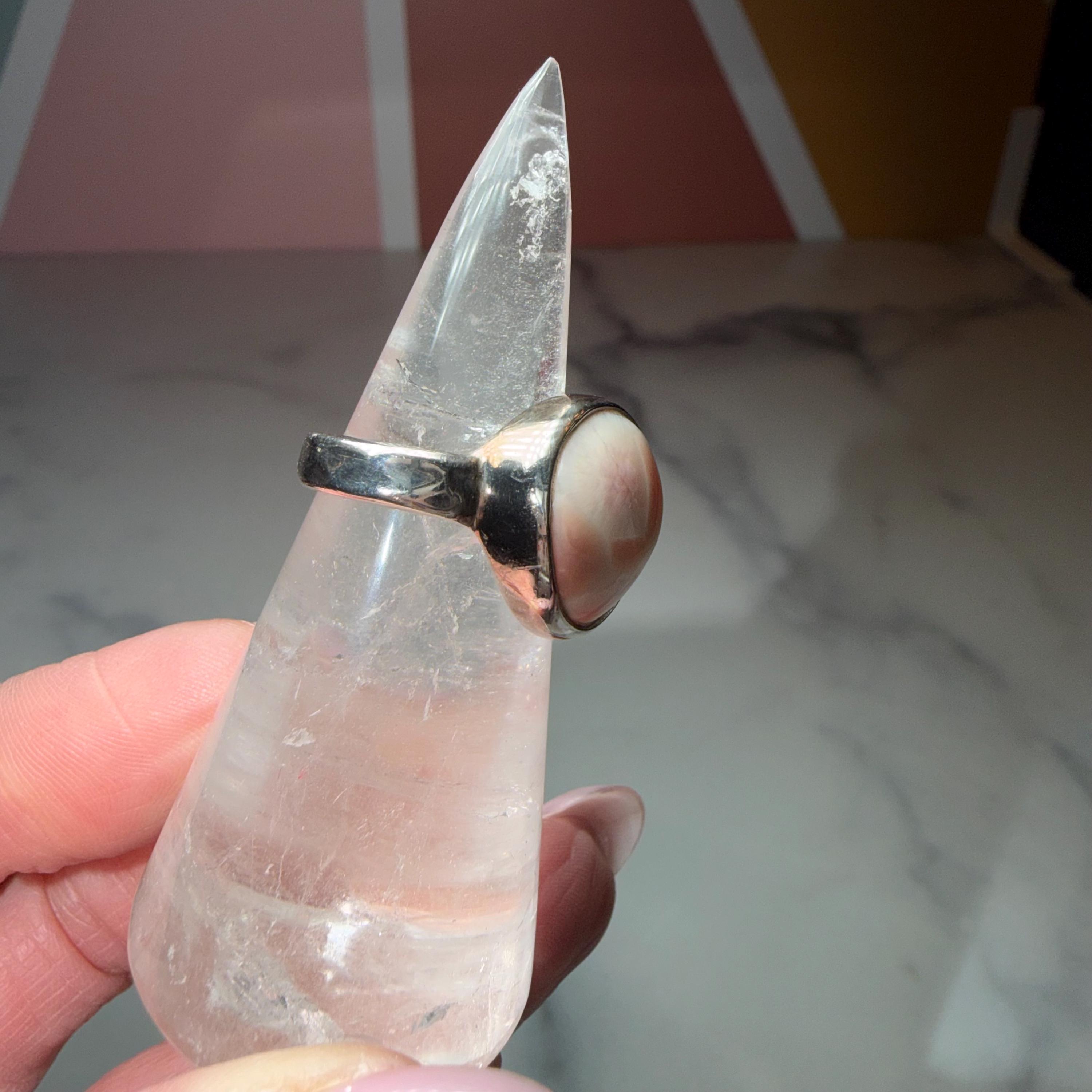 Natrolite Ring Size 7.25, 925 Sterling Silver Crystal Ring Unique Rare Gemstone Jewelry Gift 5