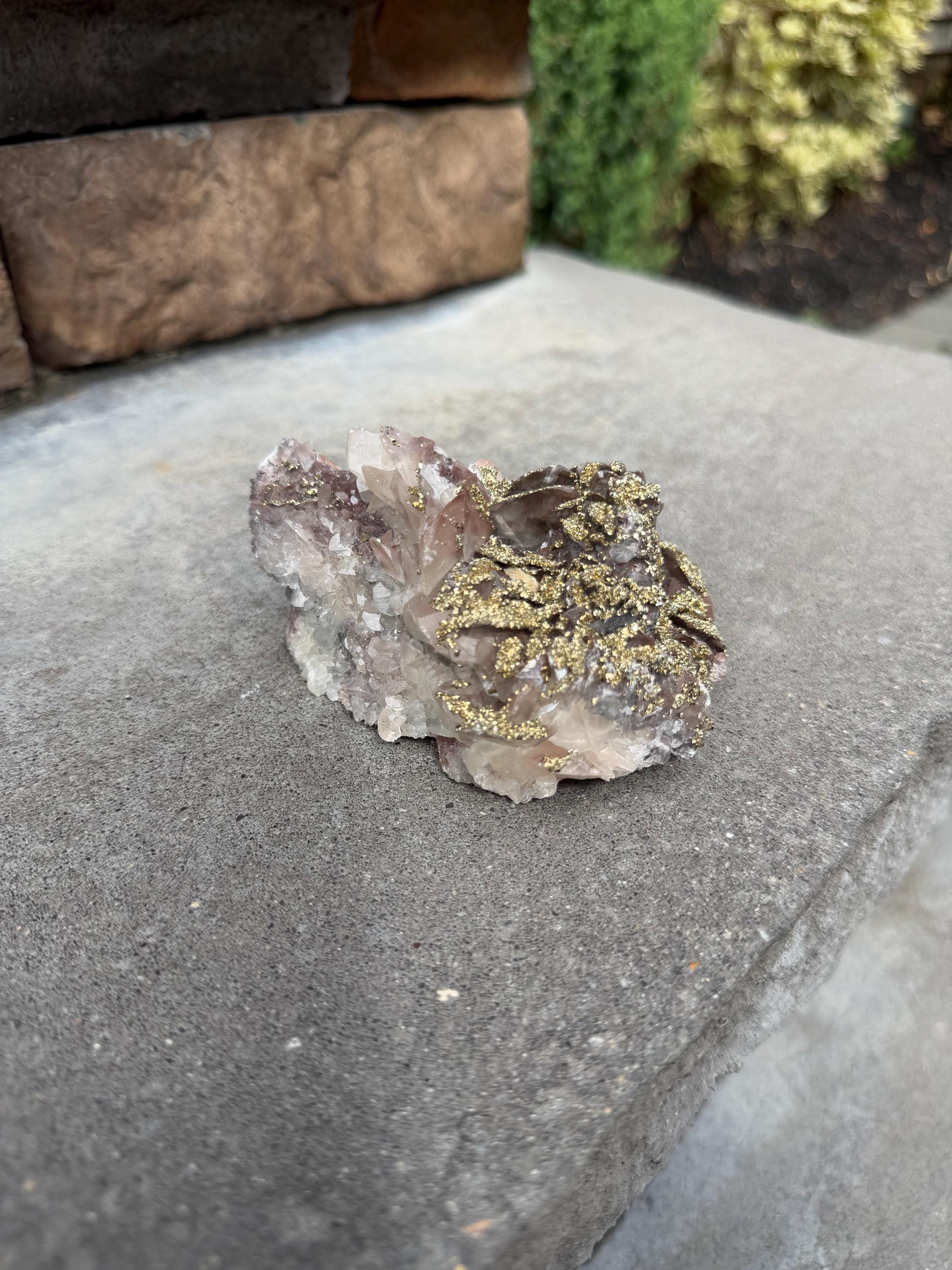 Calcite with Pyrite Coating Specimen from Hubei, China 8