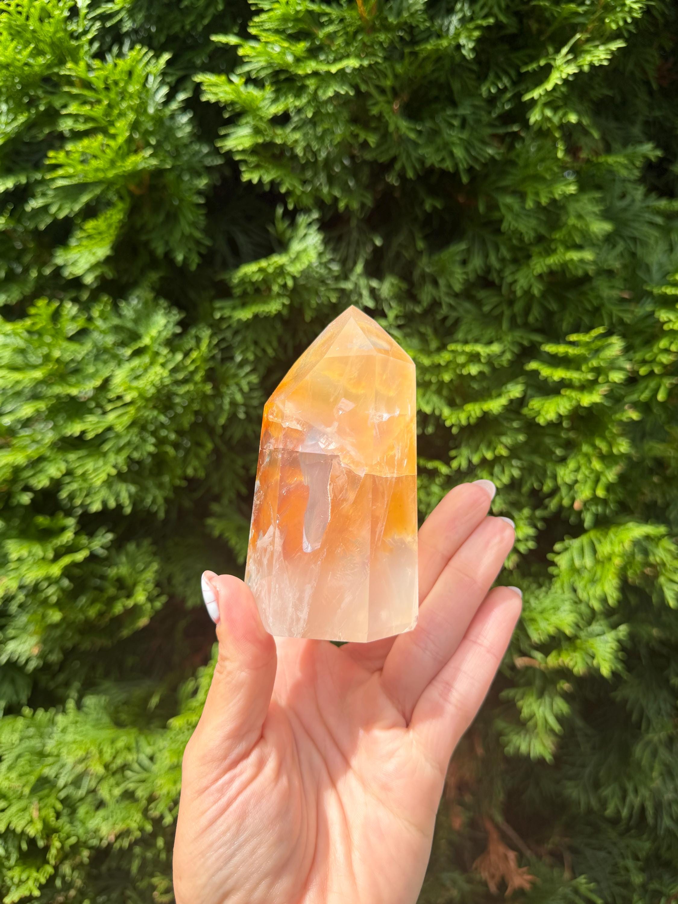 Golden Healer Tower from Brazil: Polished Quartz Point 3