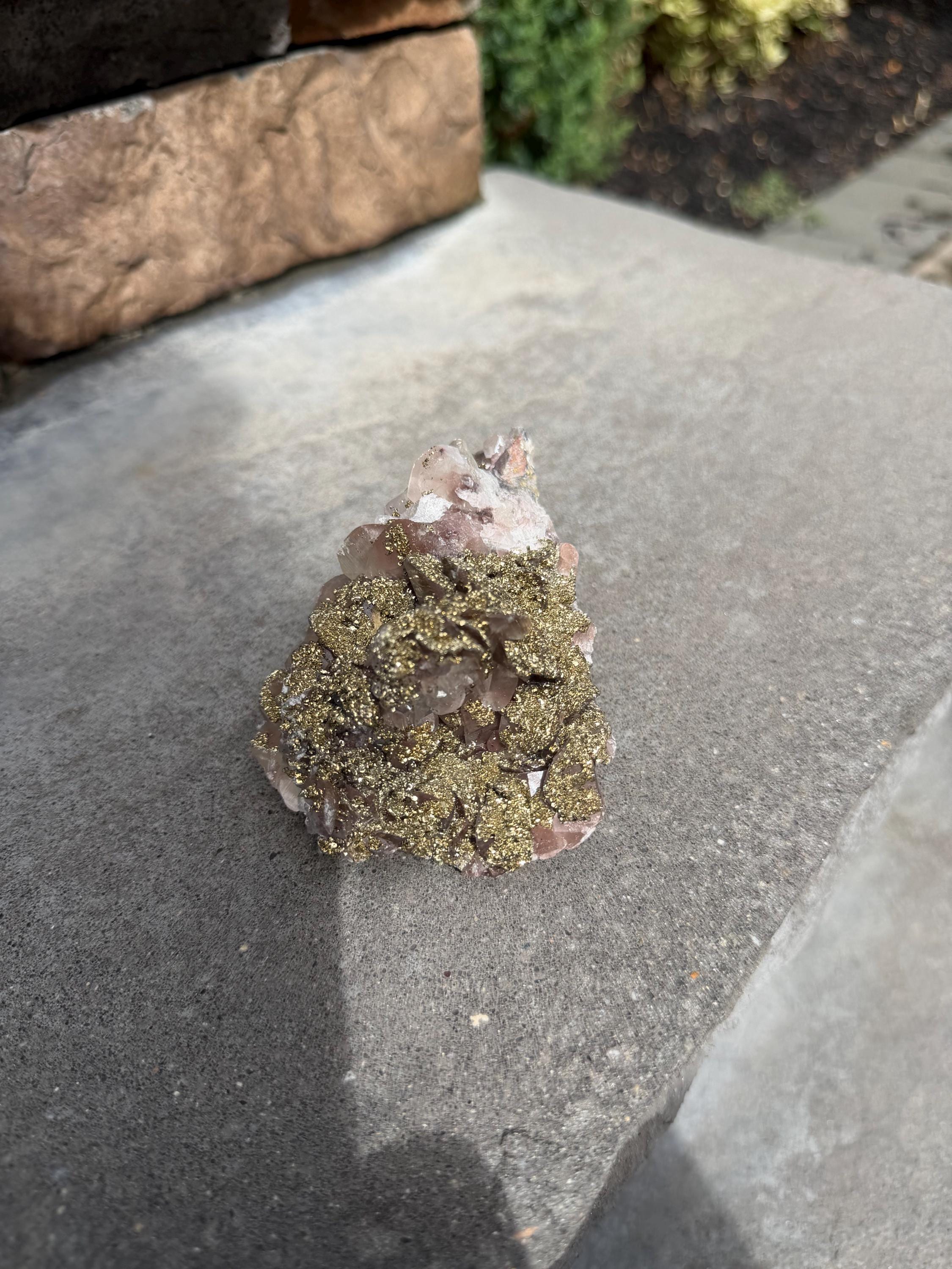 Calcite with Pyrite Coating Specimen from Hubei, China 11