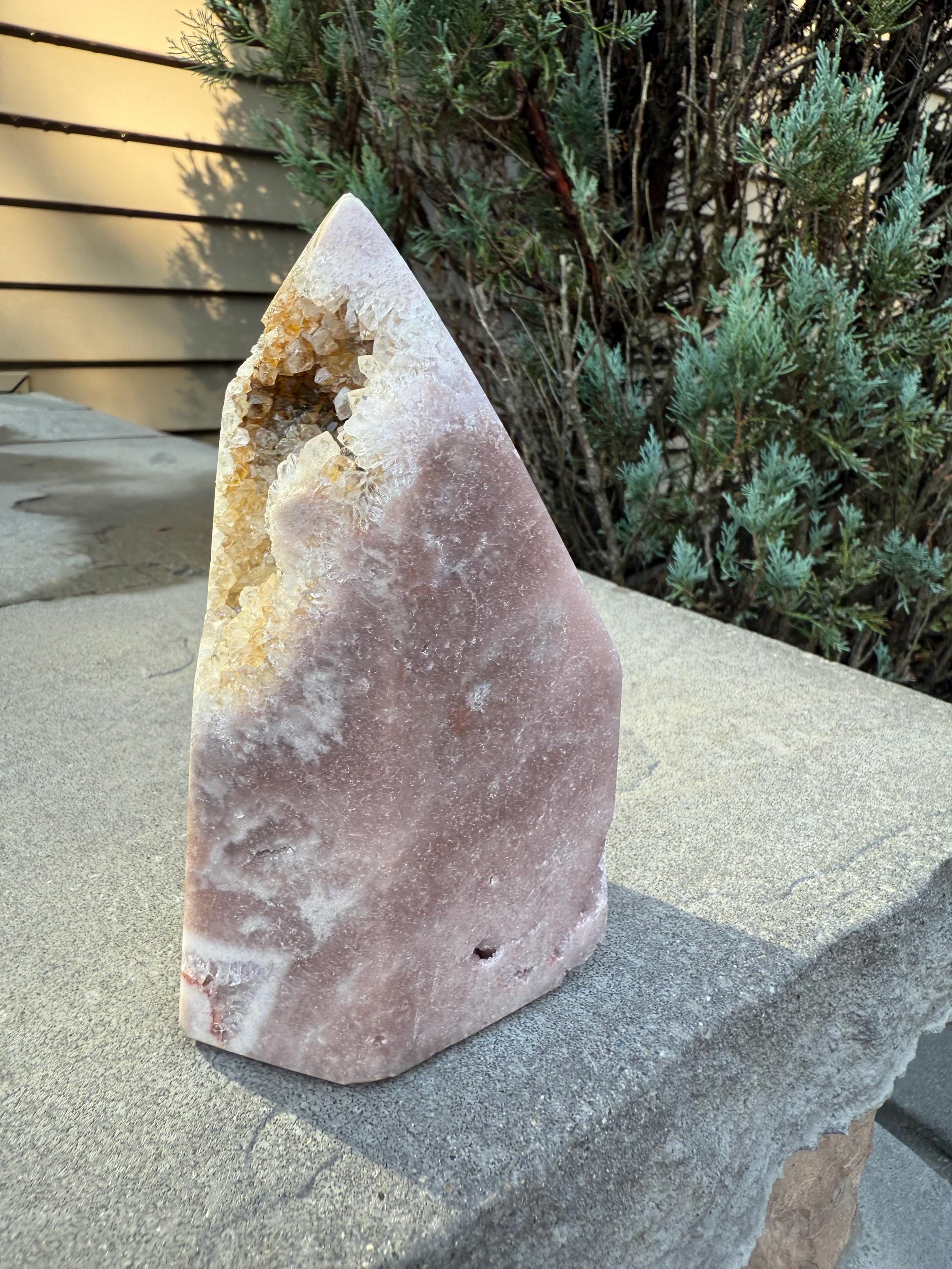 Druzy Pink Amethyst Crystal Freeform from Brazil: Crystal Home Decor 5