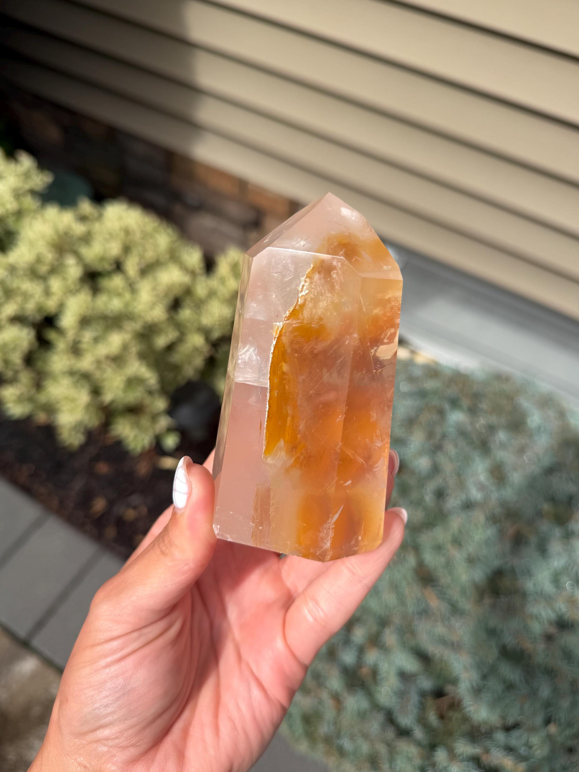 Golden Healer Tower from Brazil: Polished Quartz Point 19