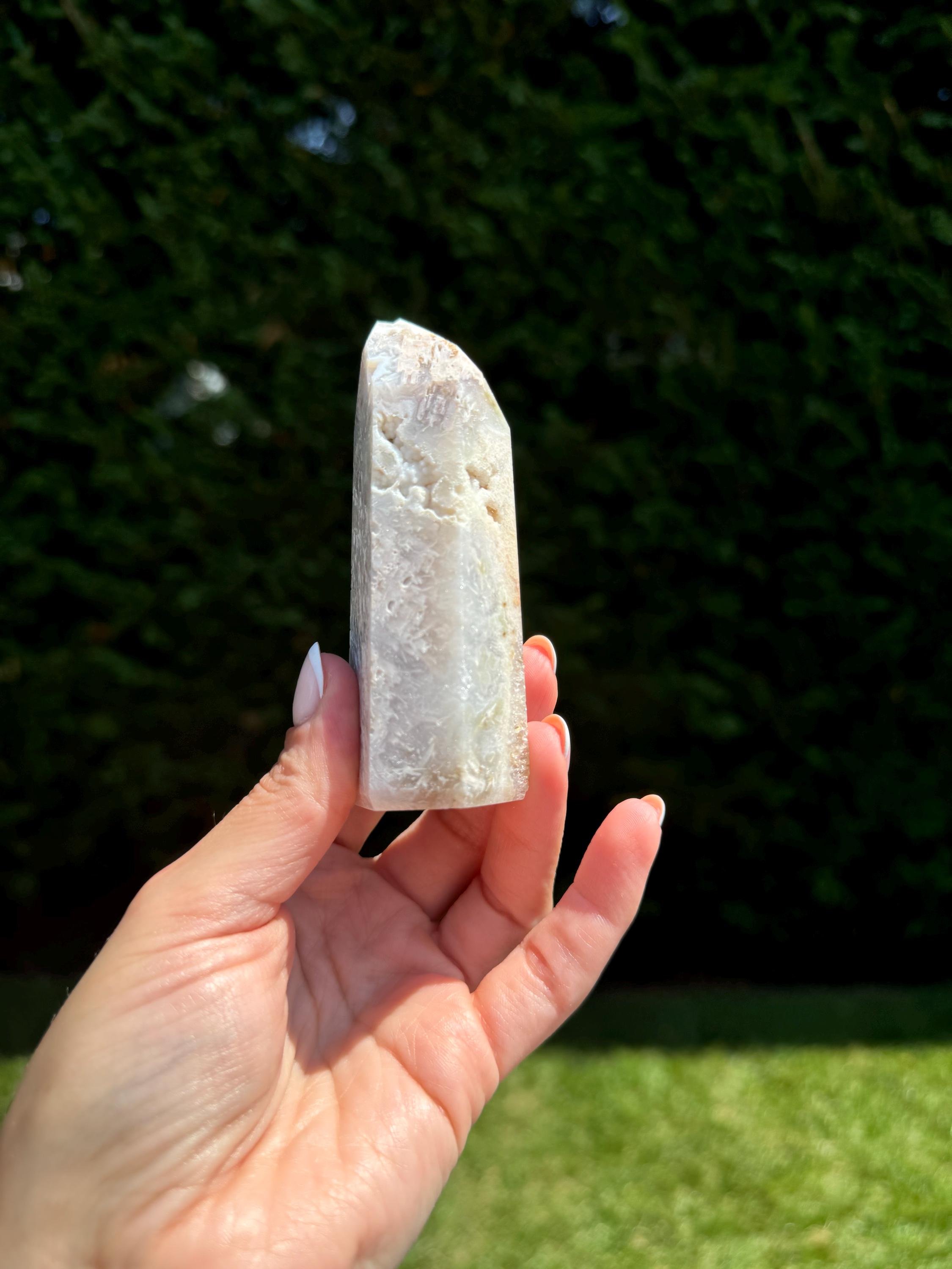Pink Amethyst Druzy Tower • 3.5 Inch Polished Crystal Point, Geode Quartz Decor 4