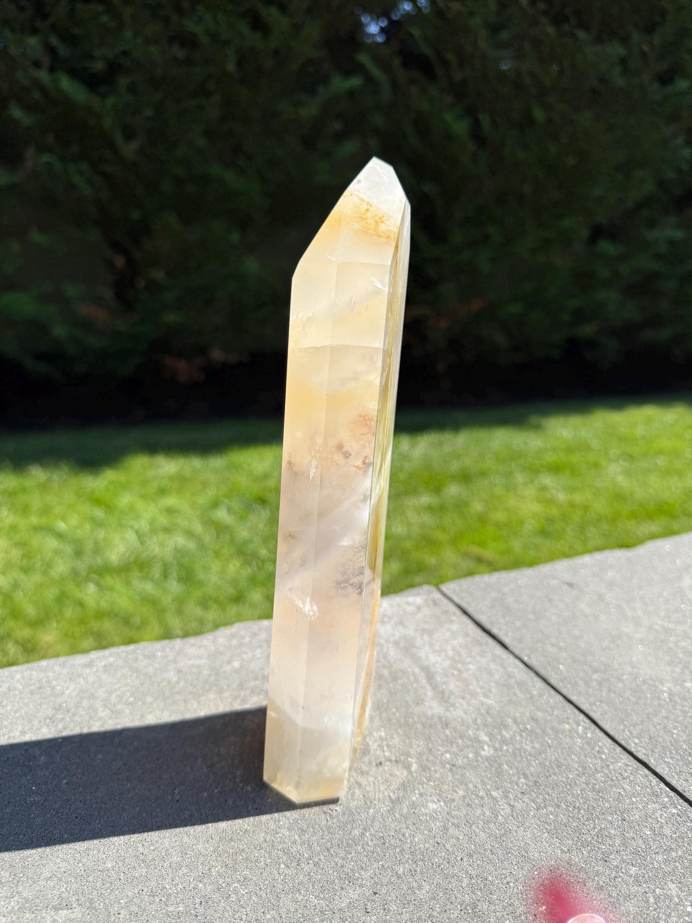 XL Golden Healer Girasol Quartz Tower • Polished Crystal Point from Brazil 7