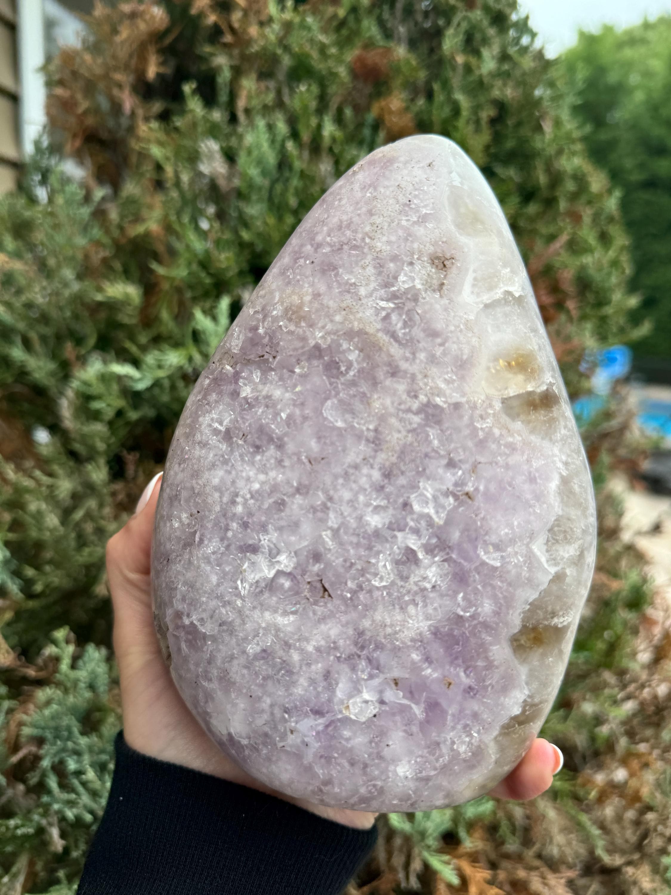 Large Amethyst & Agate Crystal • Purple Freeform Stone • Healing Decor • Natural Gemstone Home Display 5