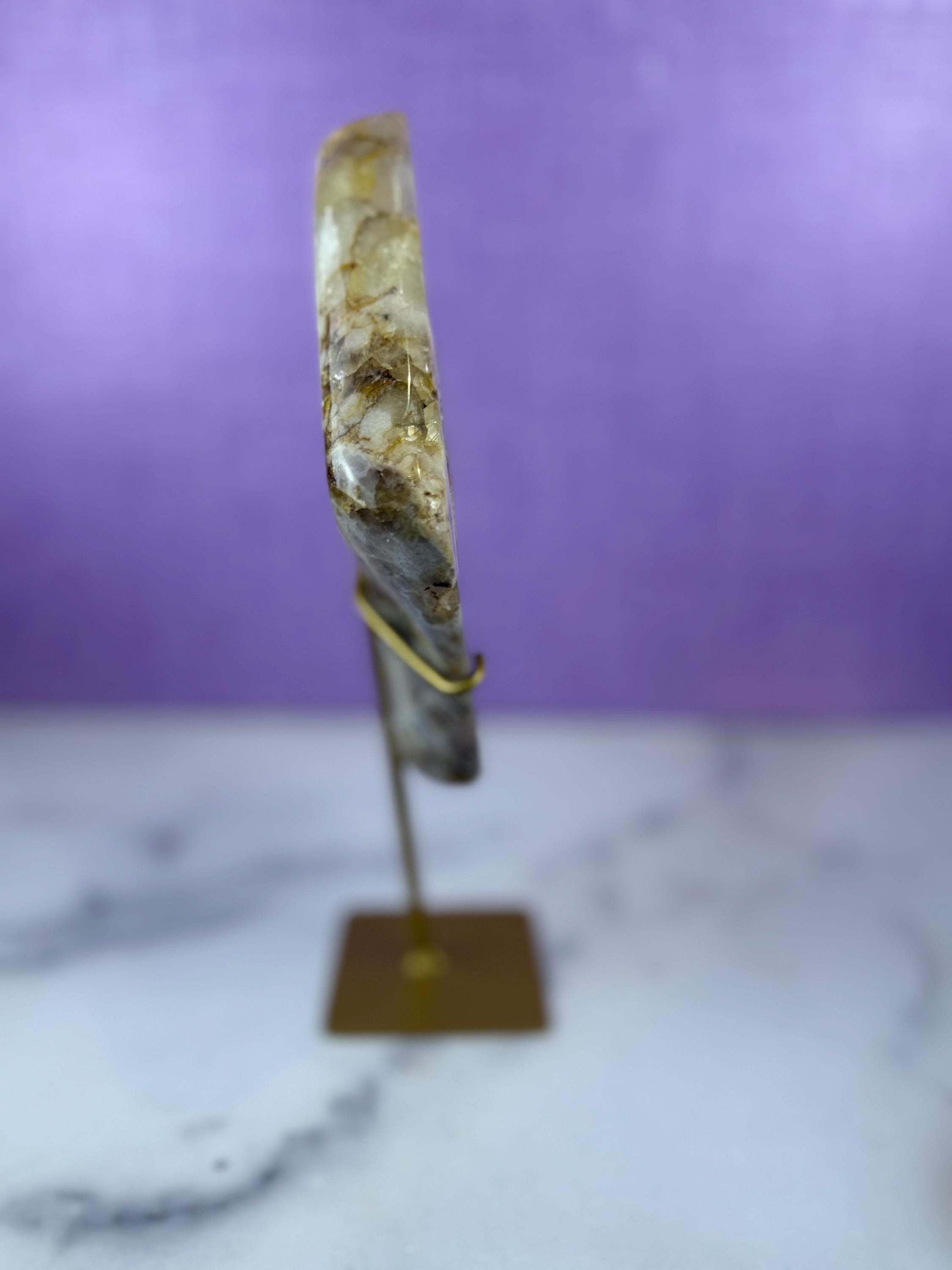 Pink Purple Amethyst Druzy Crystal Display on Stand from Brazil • Sparkling Mineral Specimen 10