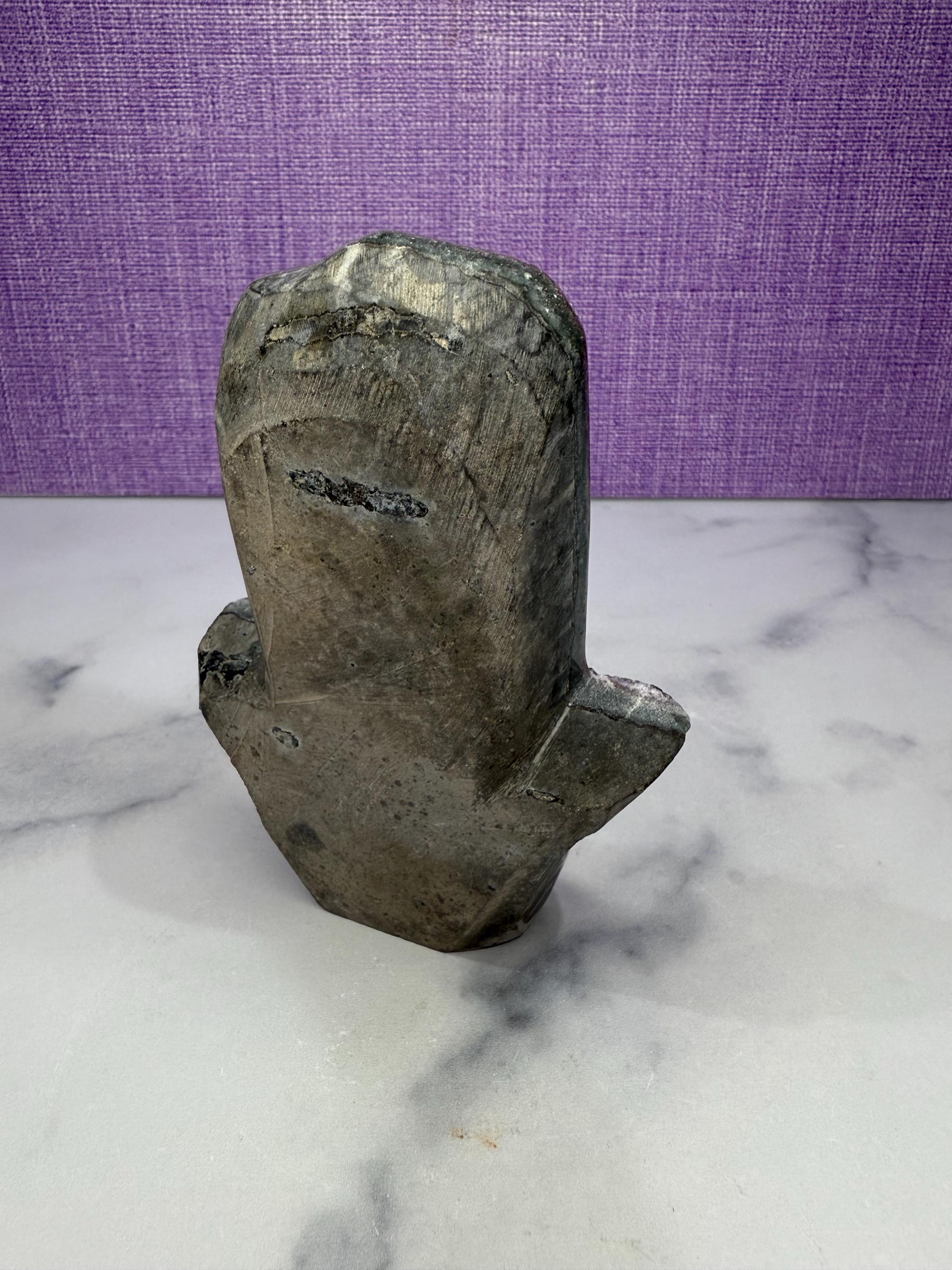 Large Amethyst Druzy Hamsa Hand Carving • Spiritual Protection, Peace Decor 8