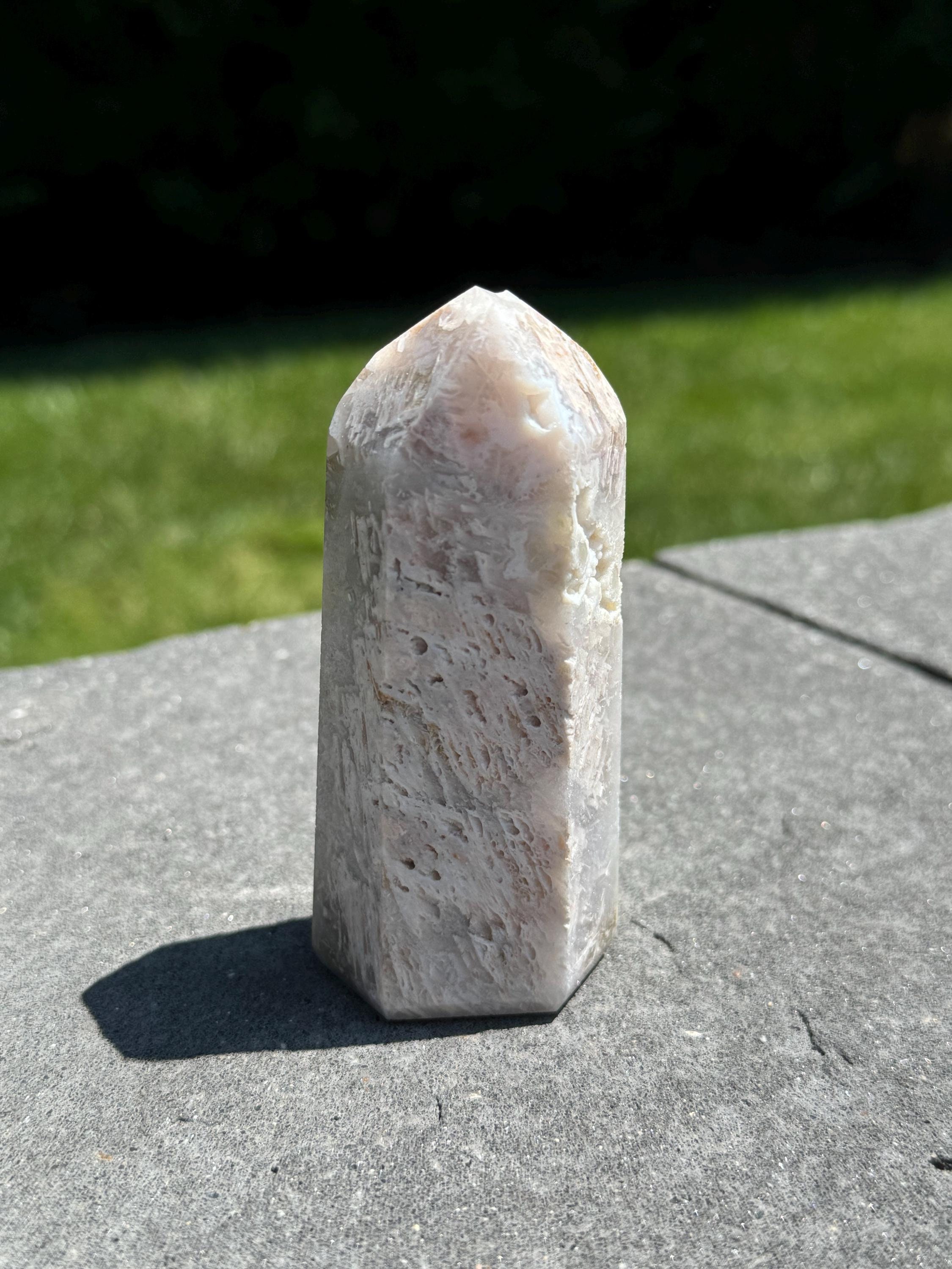 Pink Amethyst Druzy Tower • 3.5 Inch Polished Crystal Point, Geode Quartz Decor