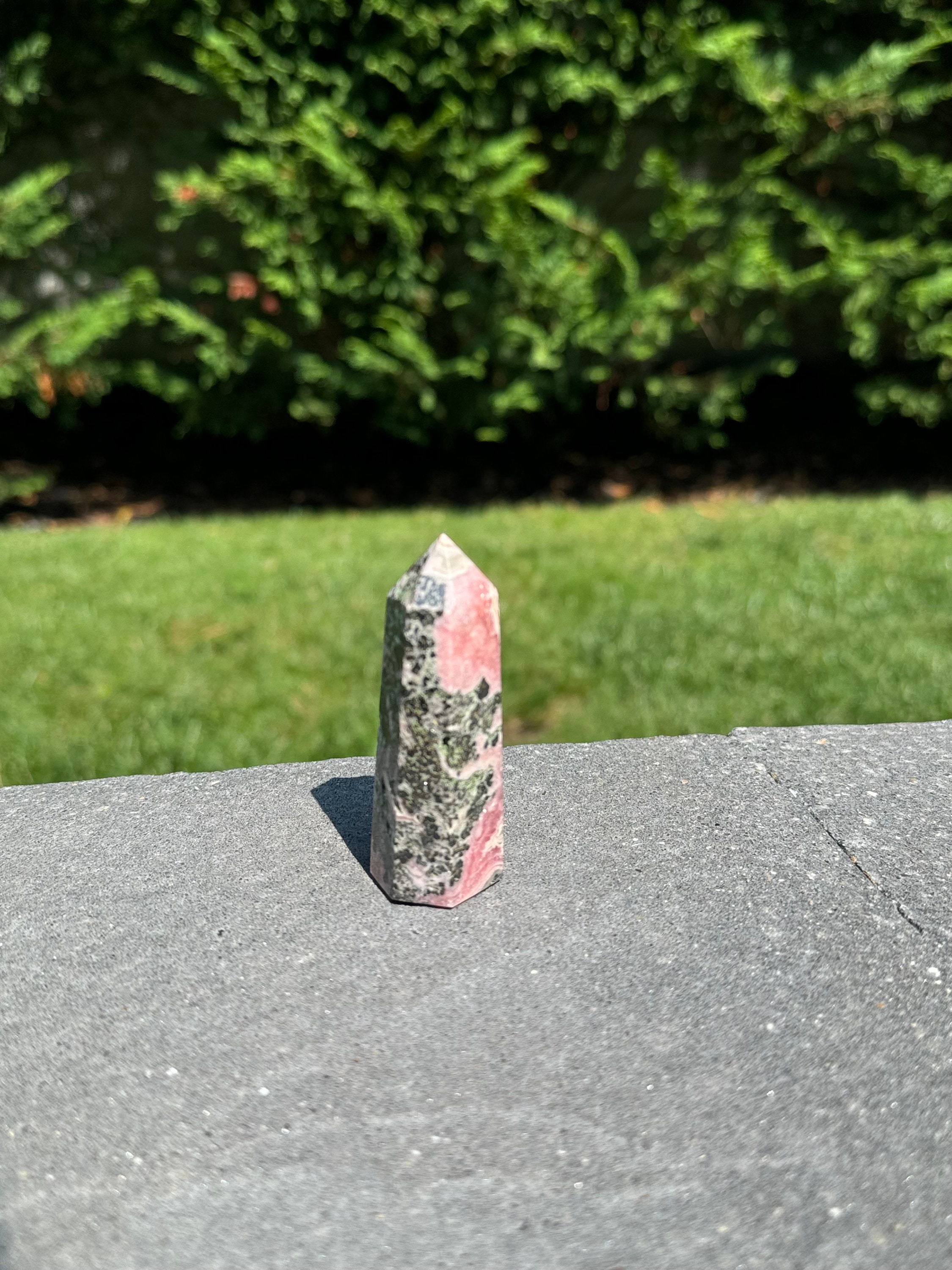 Rhodochrosite Crystal Tower • Polished Pink Heart Chakra Stone Point, Spiritual Decor 6