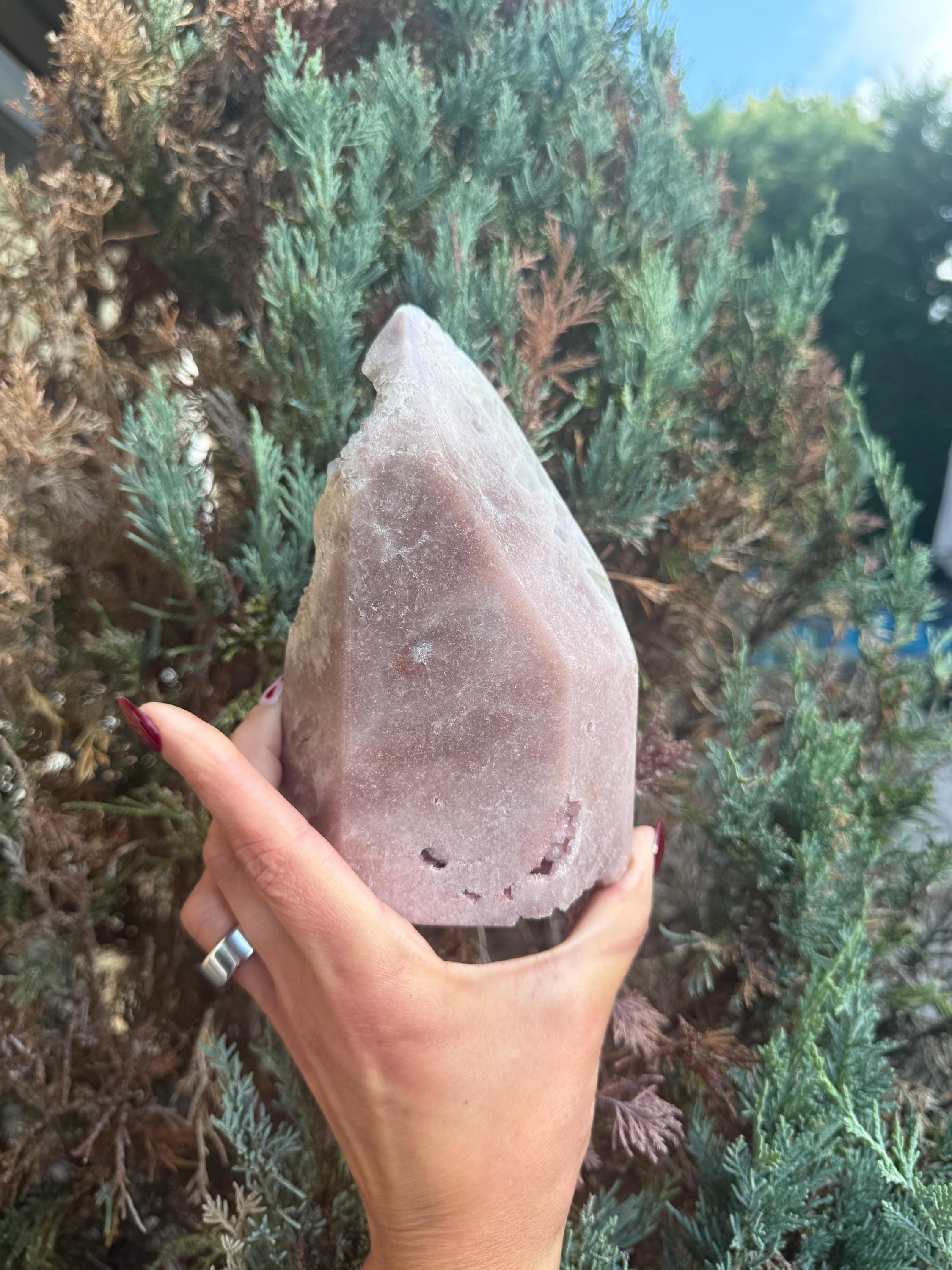 Druzy Pink Amethyst Crystal Freeform from Brazil: Crystal Home Decor 17