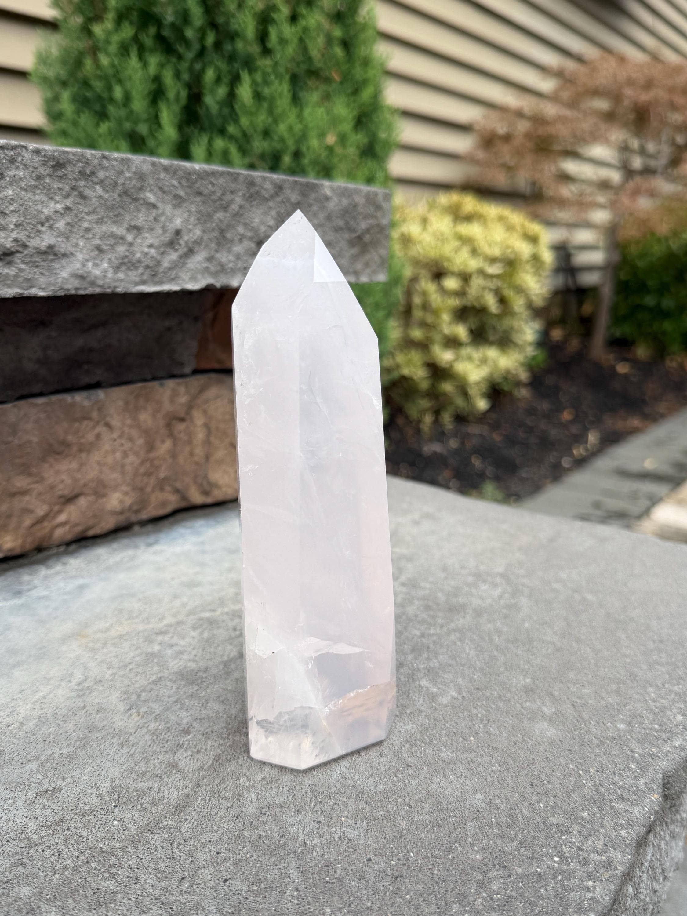 XL Girasol Quartz Crystal Tower • Milky Opalescent Glow • Polished Crystal Point 9