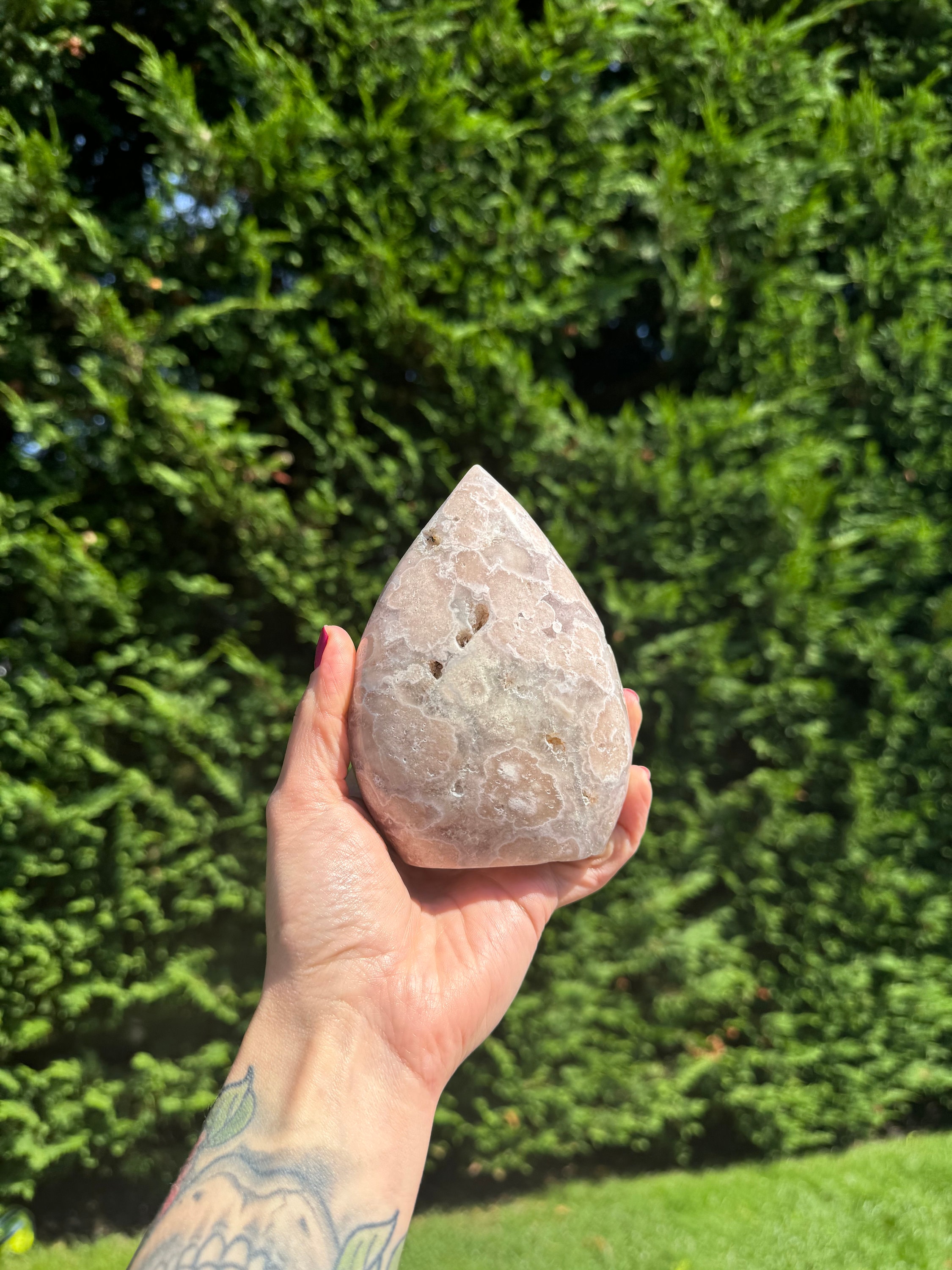 Pink Amethyst Druzy Freeform Crystal • Polished Geode Heart Chakra Stone, Spiritual Decor 5