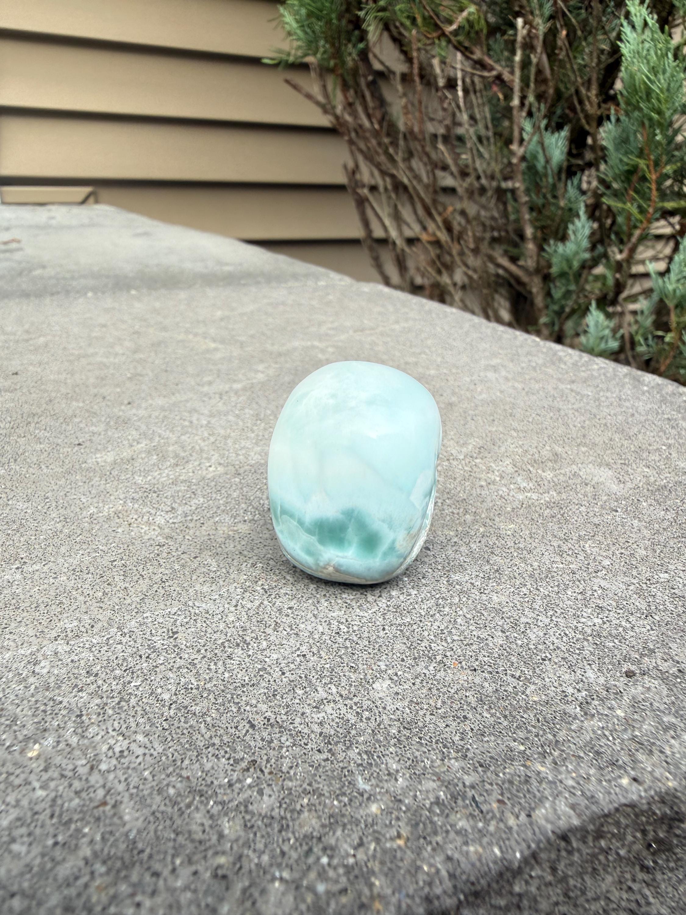 Larimar Skull Carving • Dominican Republic • Caribbean Blue Crystal Skull • Hand Carved Gemstone • Spiritual Decor 9