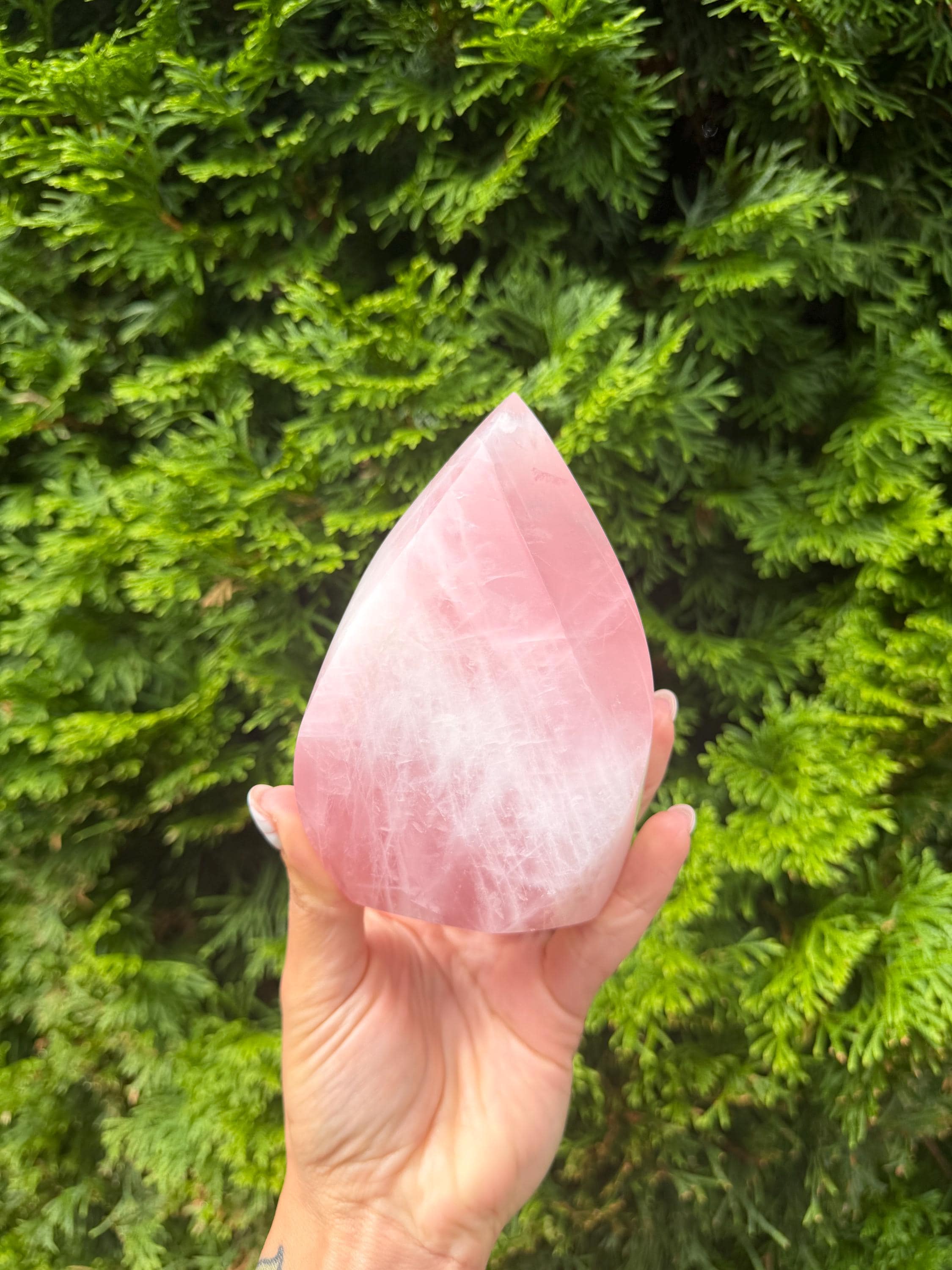 Brazilian Rose Quartz Crystal Flame 9