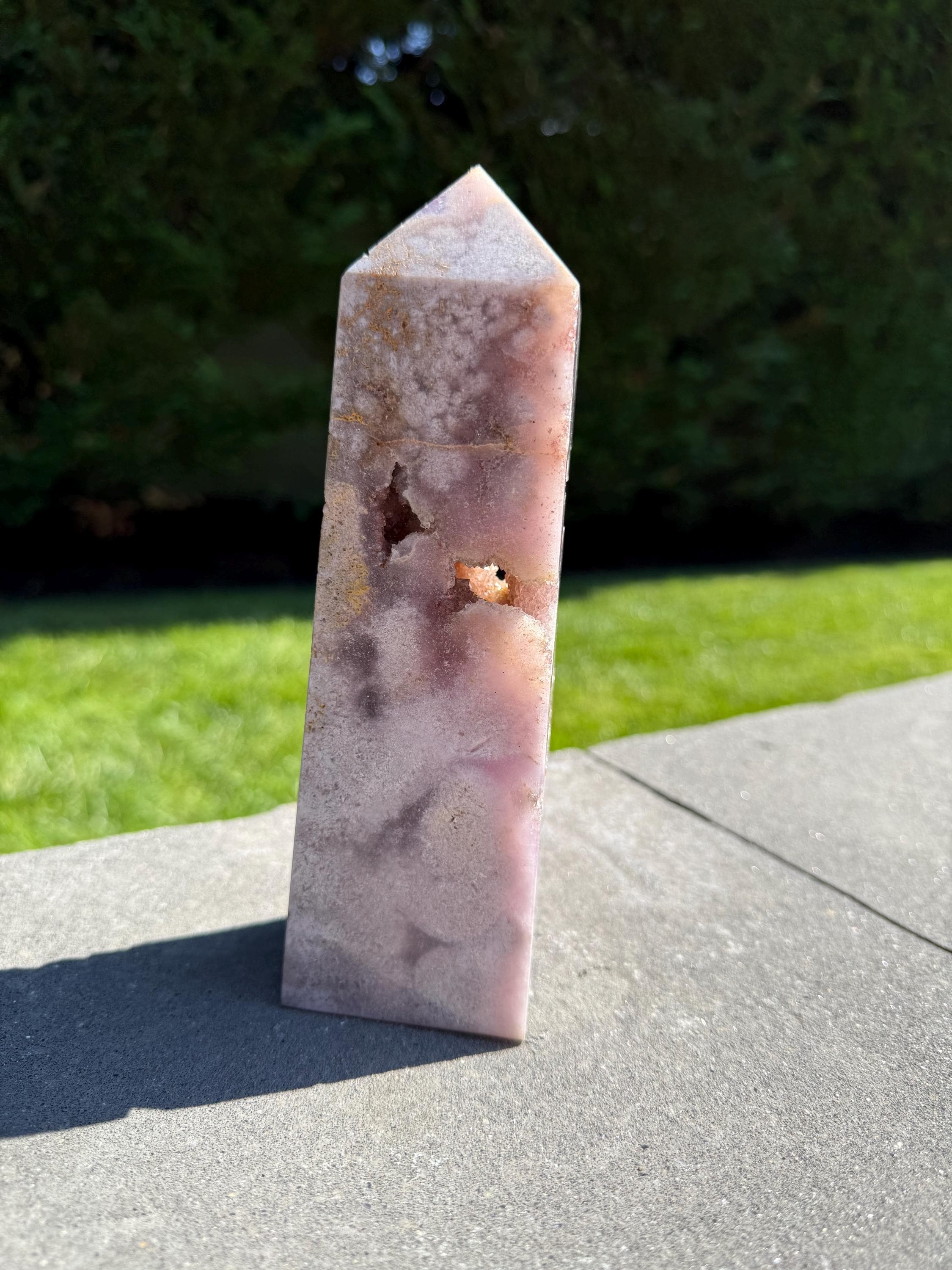 Large Pink Amethyst Druzy Crystal Tower • Polished Point, Healing Stone, Spiritual Decor 5