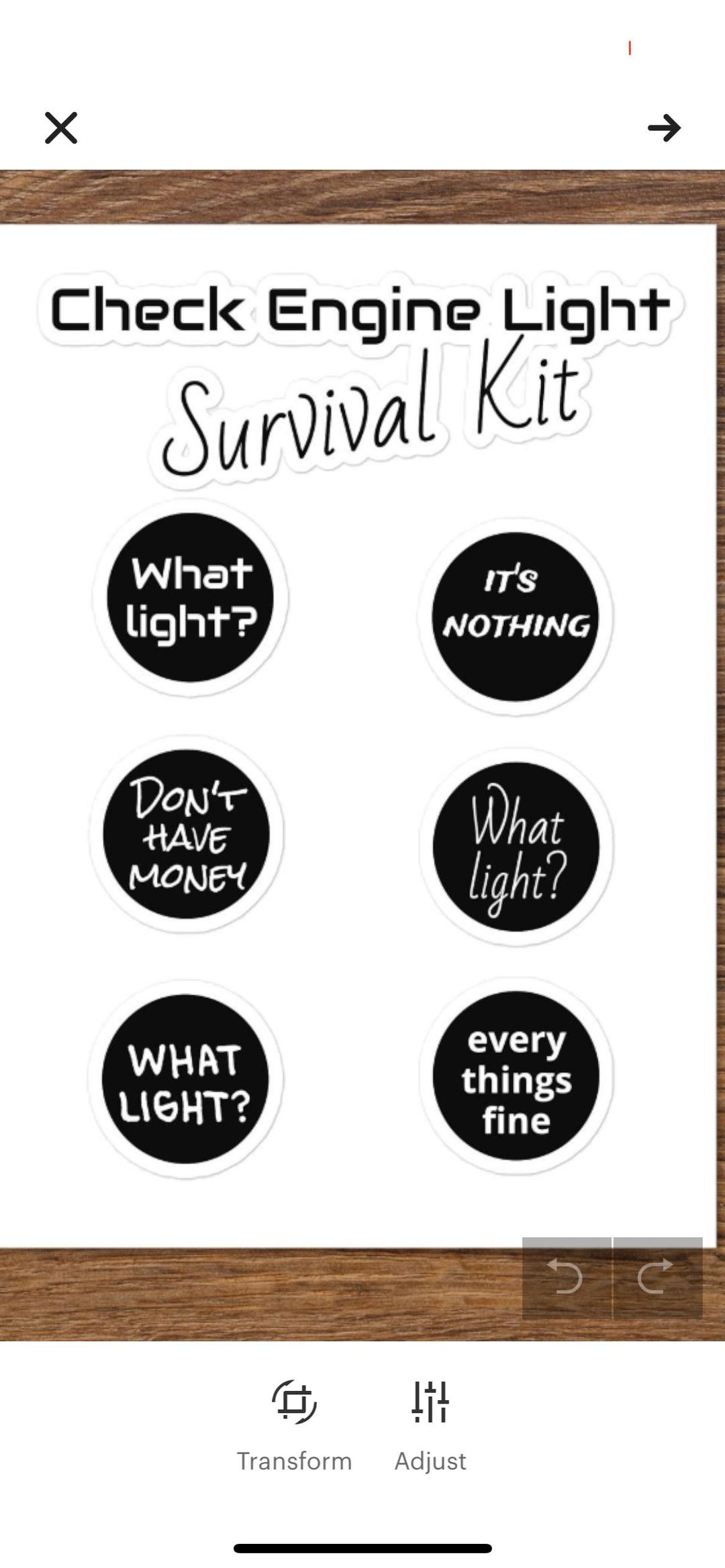 Translucent Check Engine Light Sticker Check Engine Light Survival Kit Sticker Sheet for Car Dashboard - Etsy