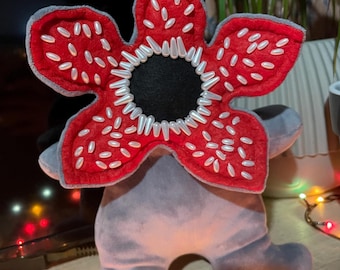 Demogorgon Inspired Plush Toy | Handmade Monster Plush | Soft Velour Horror Doll | Fan Art Collectible Gift