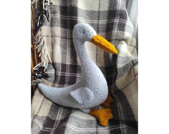 Bouclé Goose Plush, Decorative Textile Toy