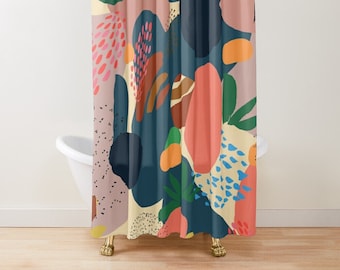 Contemporary Abstract shapes Shower Curtain