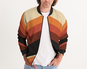 Men's Bomber Jacket 70's stripe