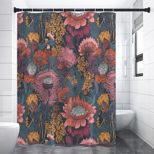 70s Shower Curtain Etsy